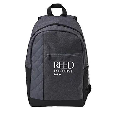 Custom Heathered Polyester Backpack with Laptop Pocket - 11 x 17 in - product view 9