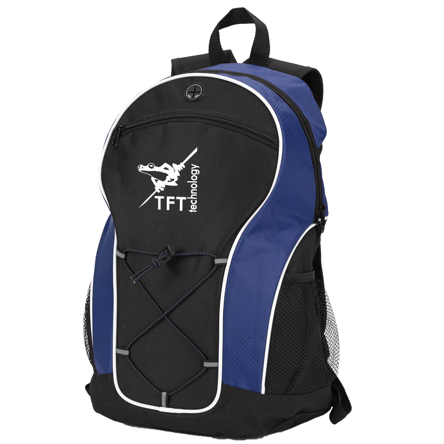 Custom Polyester Backpack with Ripstop Accents - 12 x 17.5 in