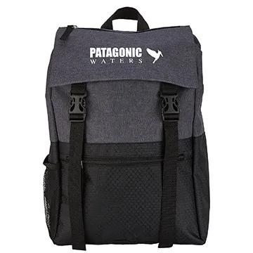 Heathered Polyester Rucksack Backpack - 16.5 x 10.6 in - product view 3