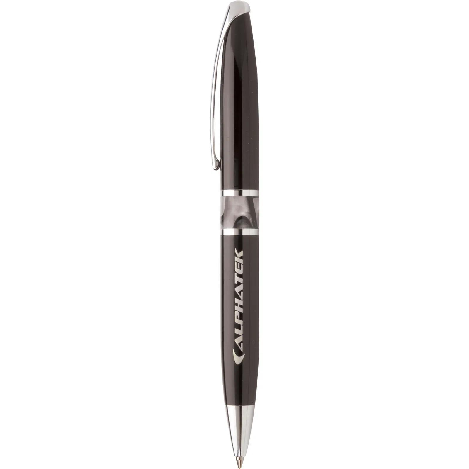 Executive Metal Pen with Marble Acrylic Band - 5.6 in - product view 2