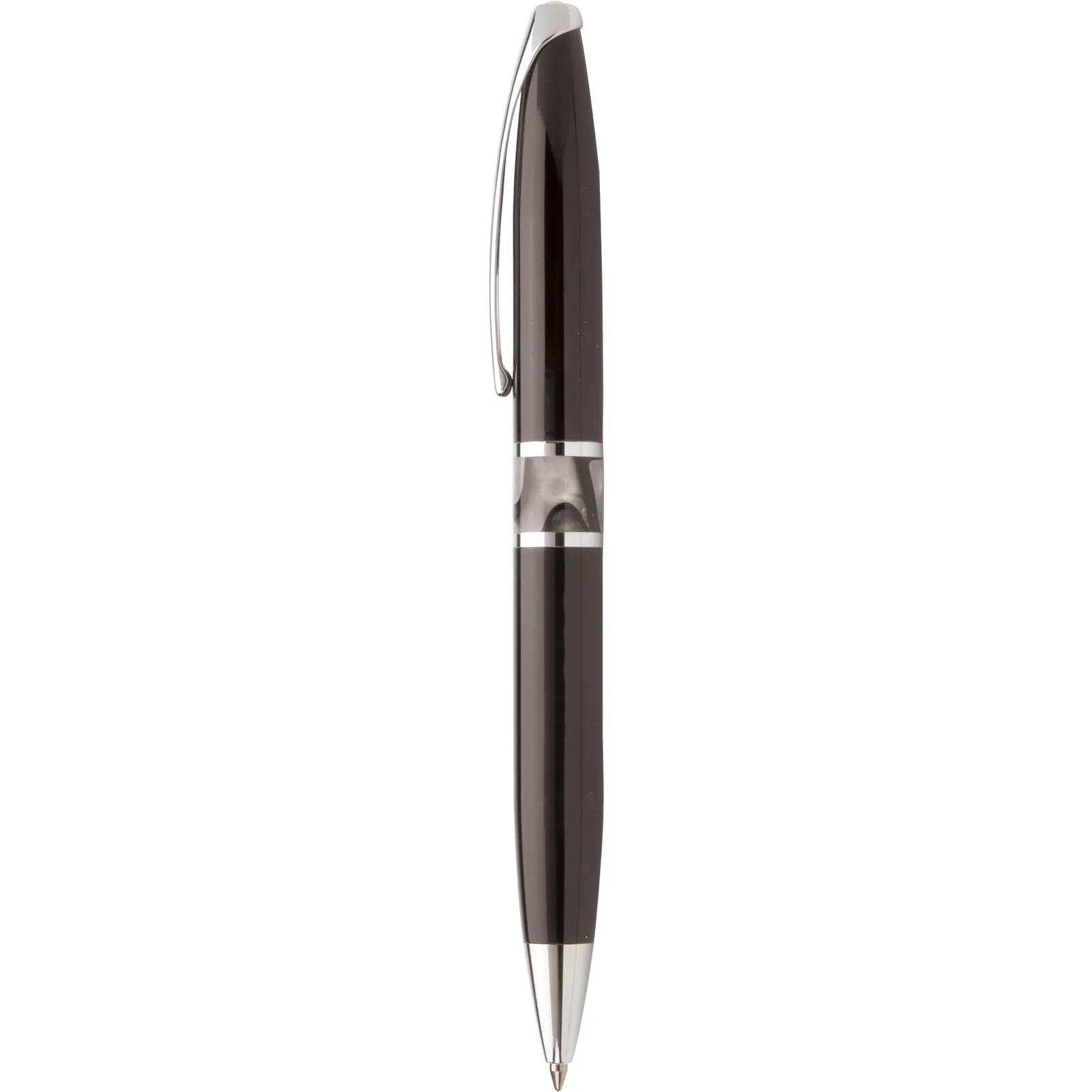 Executive Metal Pen with Marble Acrylic Band - 5.6 in - blank view 6