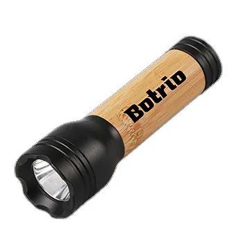 Bamboo Rechargeable LED Flashlight Aluminum - 4.5 in - product view 2