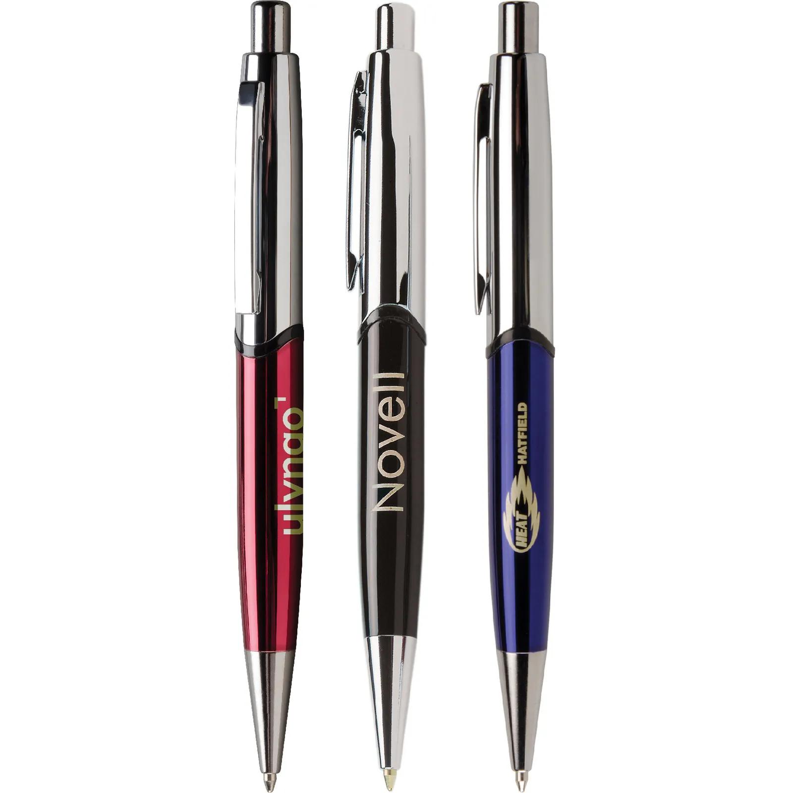 Executive Metal Pen High Gloss Silver Cap - 5.4 in