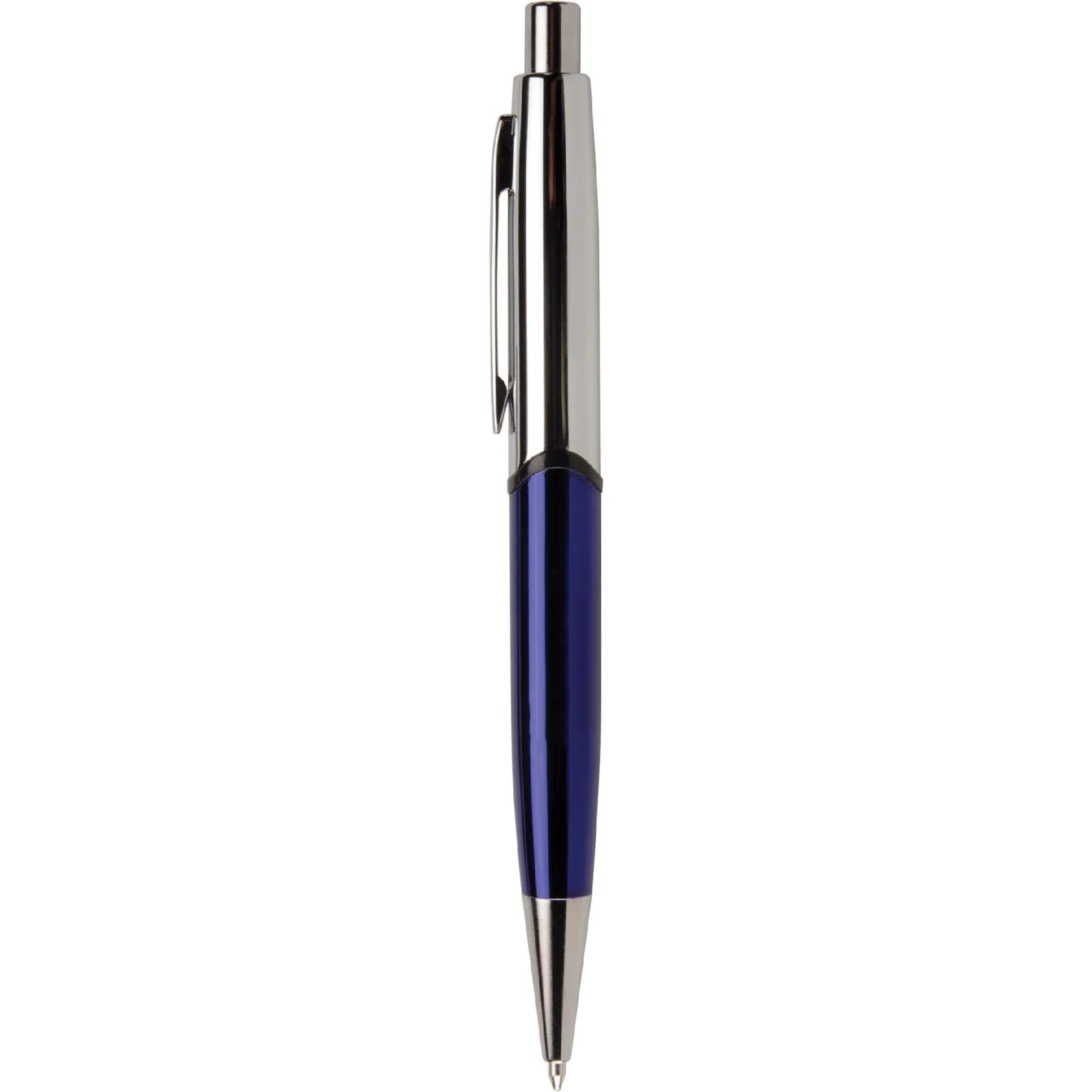 Executive Metal Pen High Gloss Silver Cap - 5.4 in - blank view 6