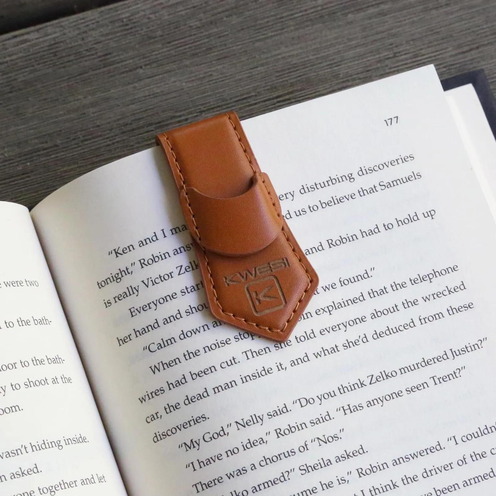 Sunglasses Holder Magnetic Clip Recycled PU Leather - product view 5