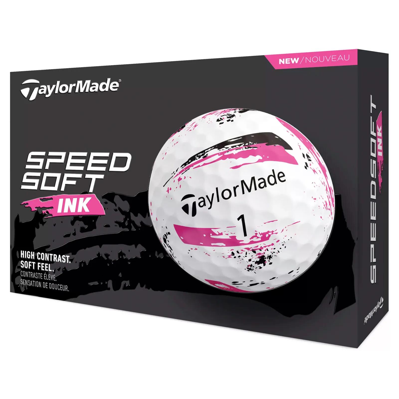 TaylorMade Speedsoft Golf Balls Pink Pwrcore (12 Pack)