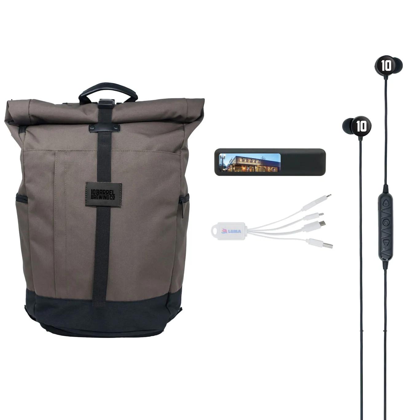 Smart Backpack Welcome Kit with Earbuds & Power Bank