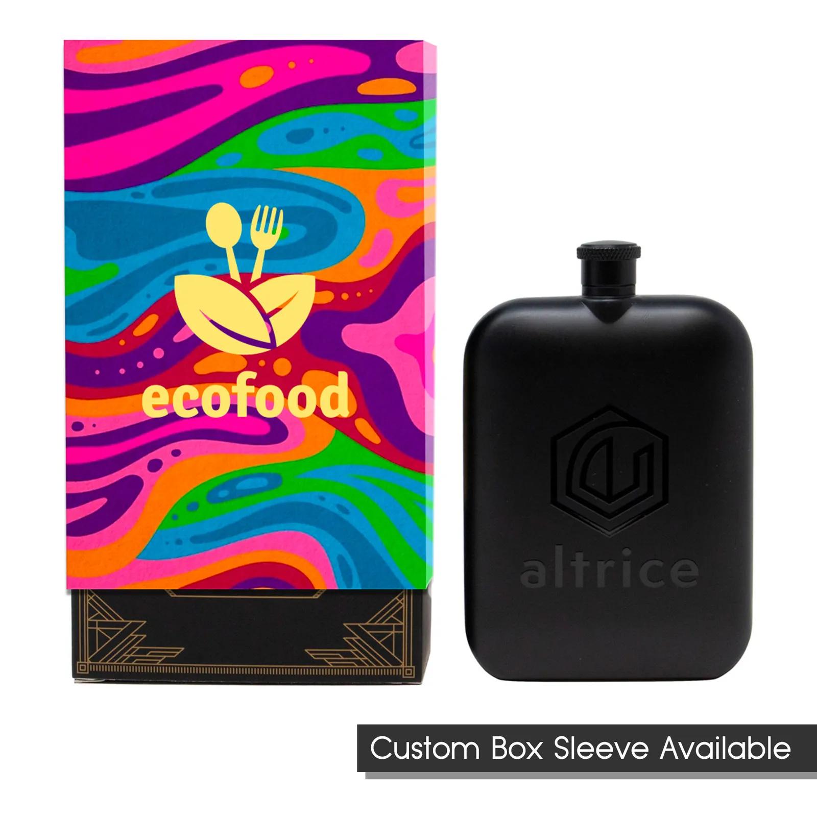 Stainless Steel Flask Luxe Design - 6 oz - product view 7