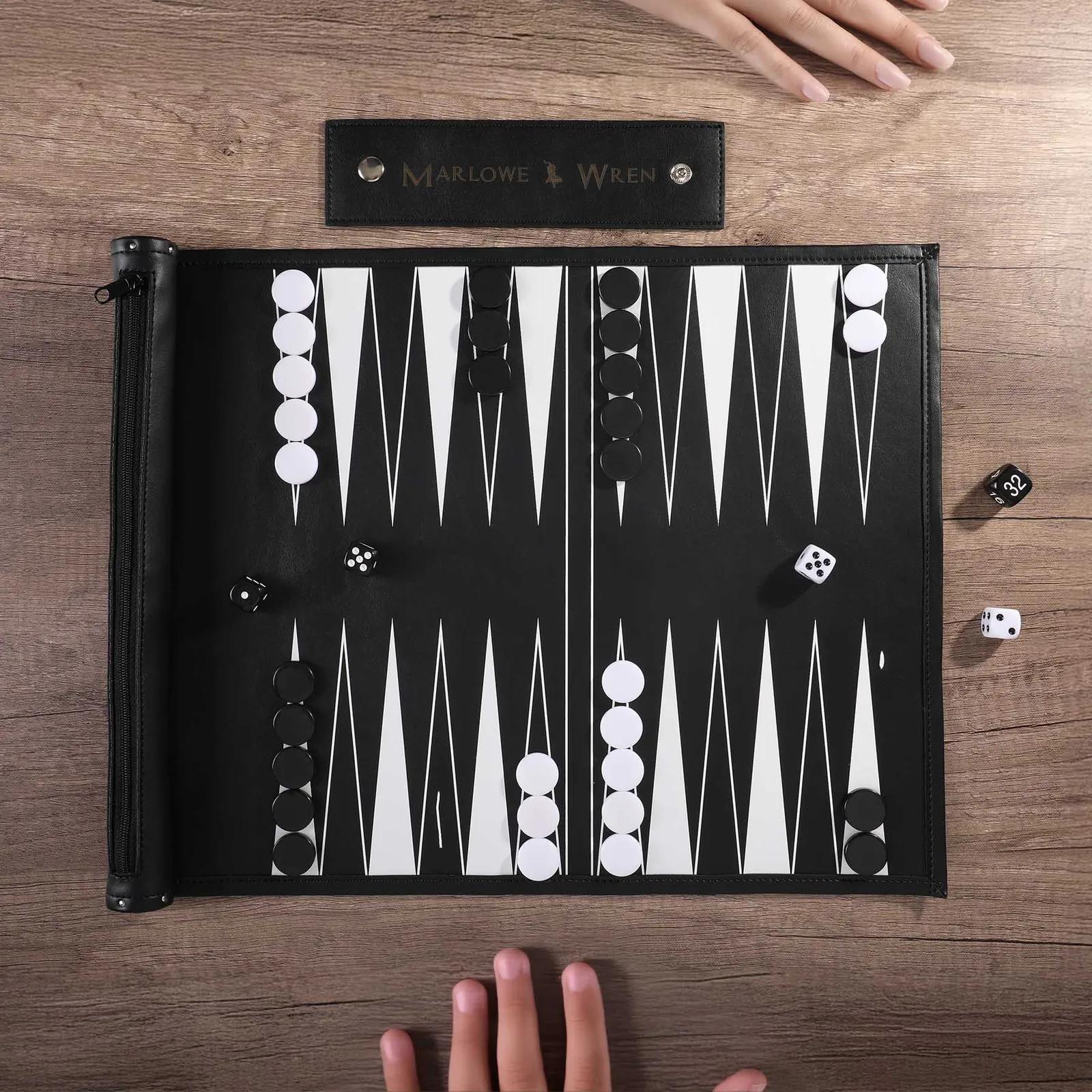 Games Kit Roll-Up Chess Checkers Backgammon - 12 in - product view 5