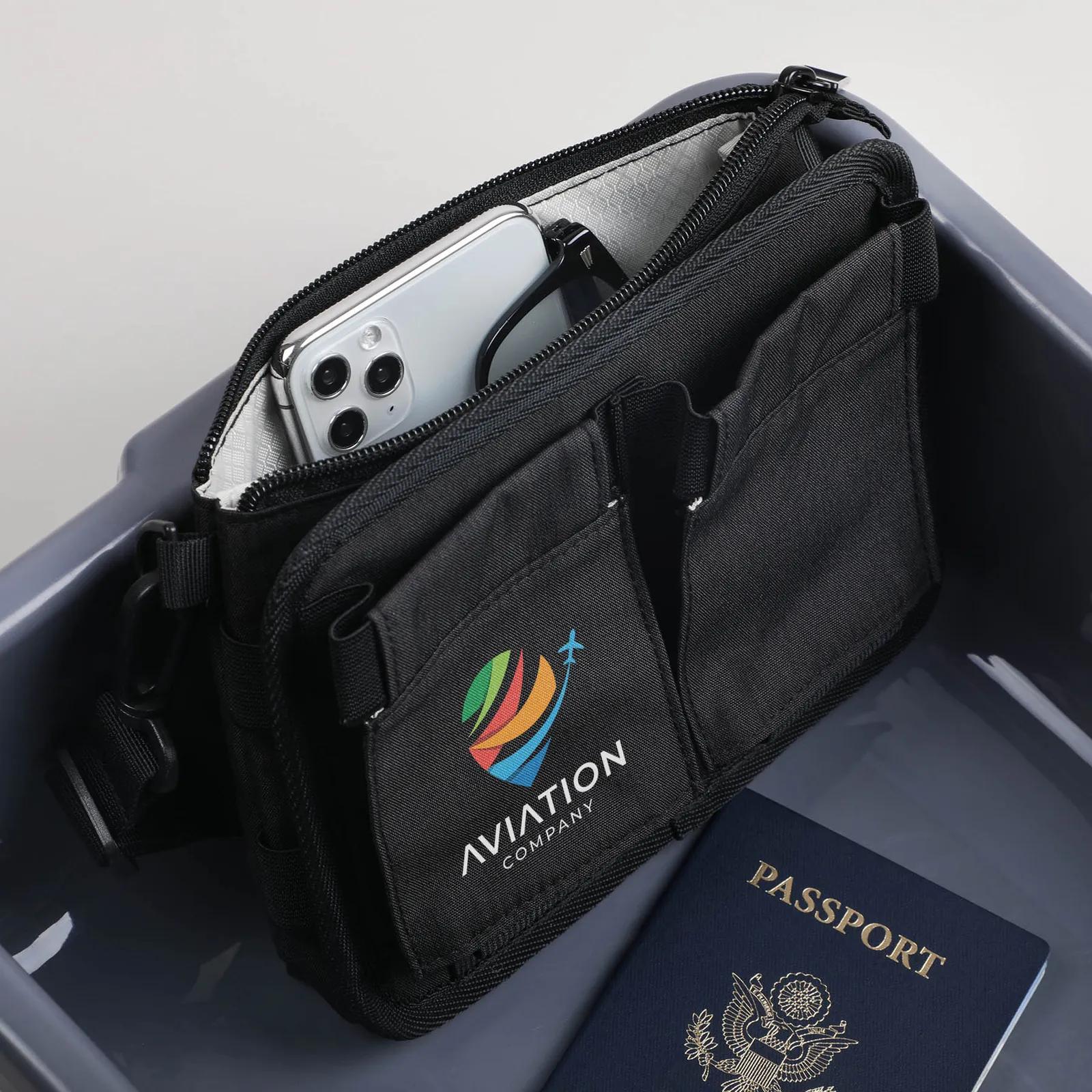 Travel Caddy Luggage Handle Cup Holder Zipper Pocket - product view 2