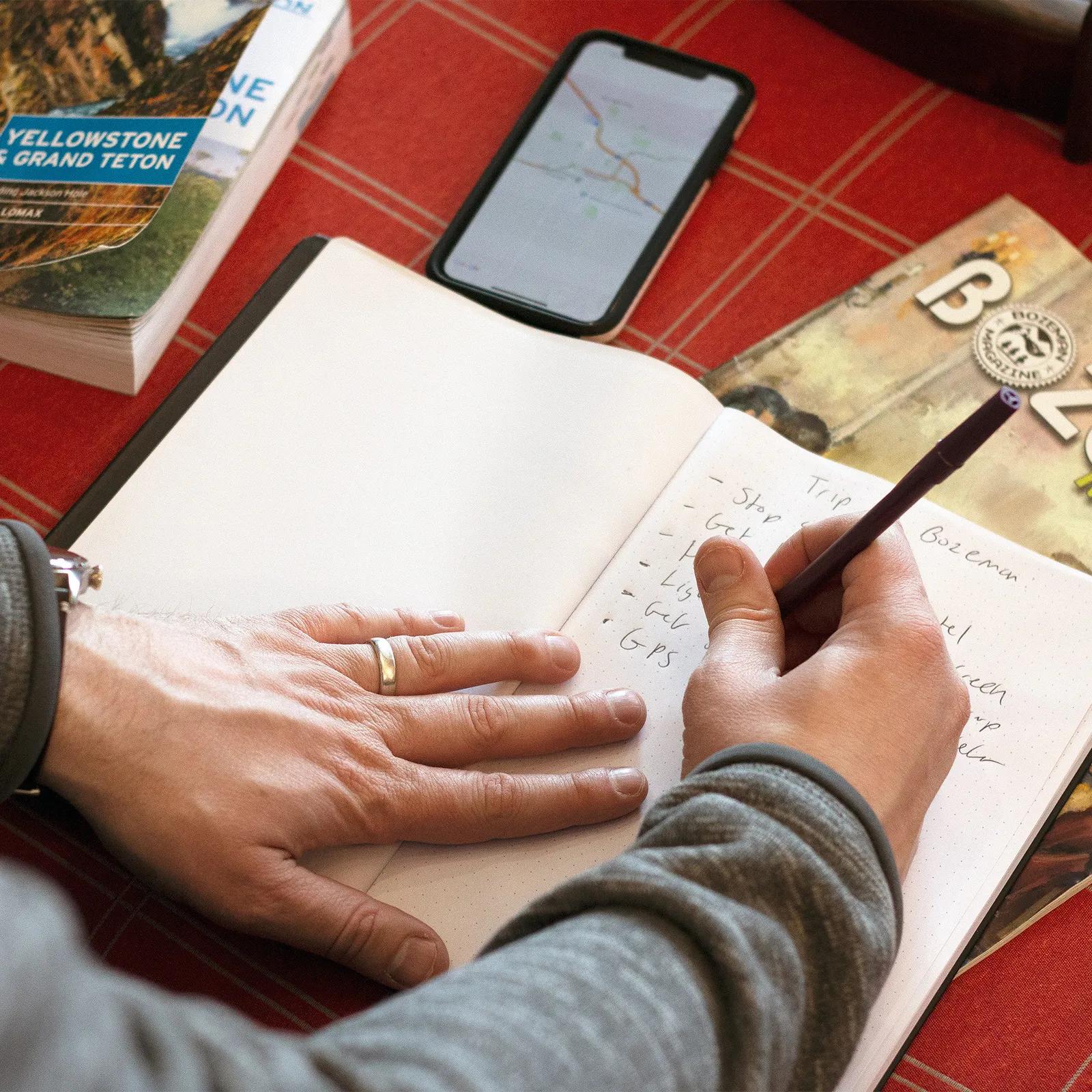 Notebook Cover Wool Blend Phone Pen Pockets - 4.5 x 8 in - product view 4