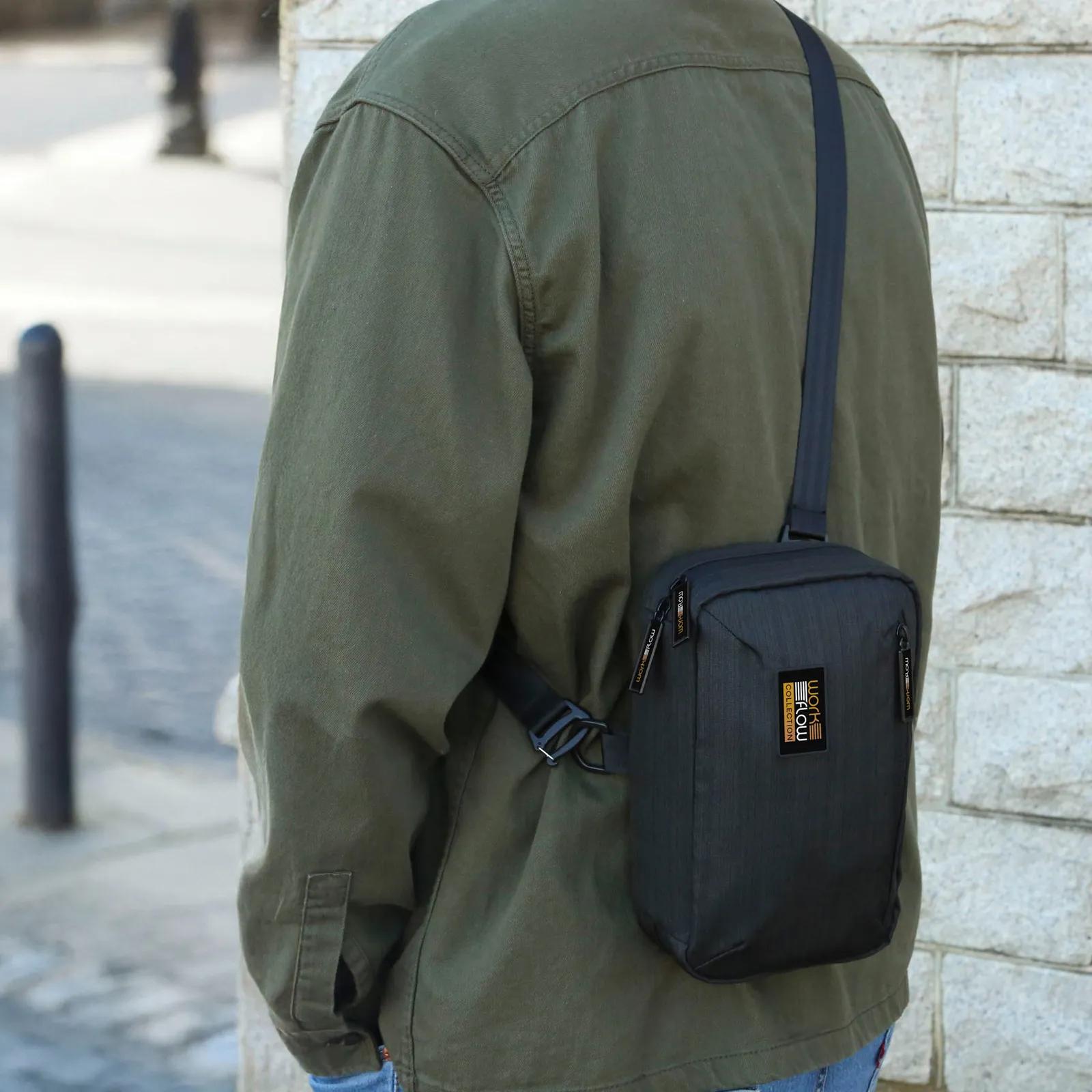 Tech Organizer Crossbody Bag Canvas - 10 x 6 in - product view 2