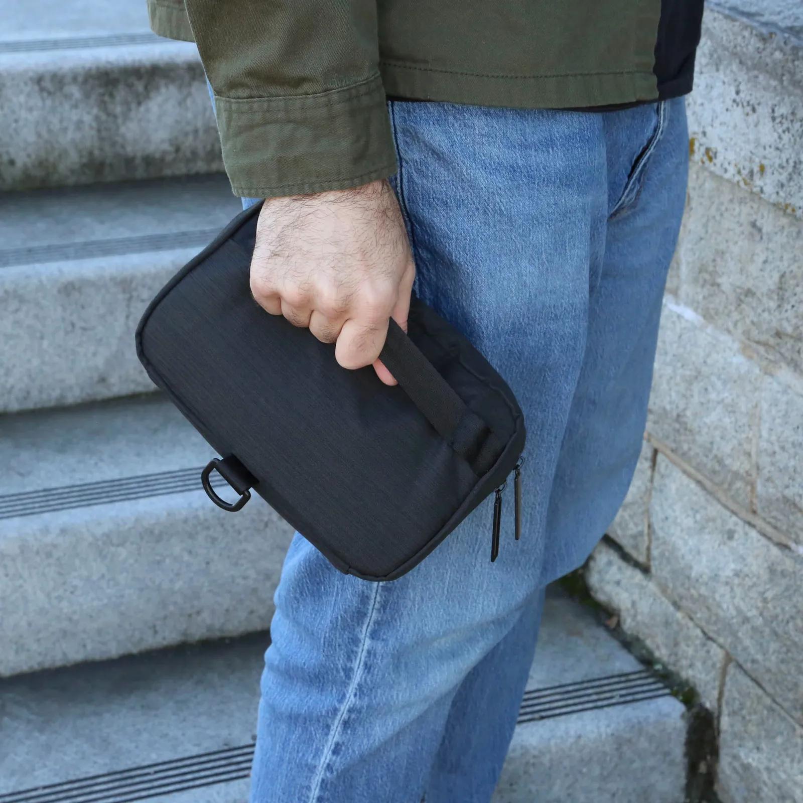 Tech Organizer Crossbody Bag Canvas - 10 x 6 in - product view 3