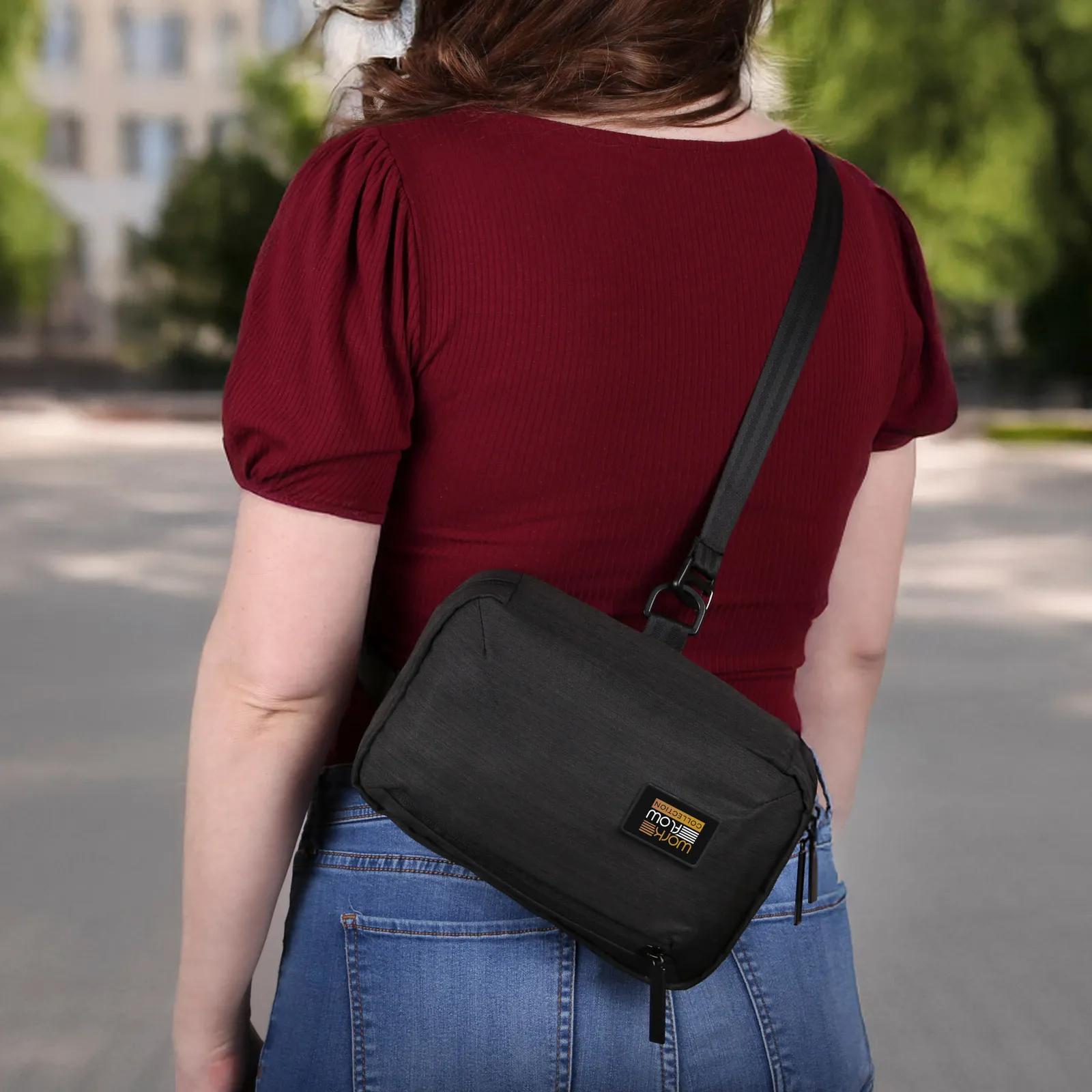 Tech Organizer Crossbody Bag Canvas - 10 x 6 in - product view 6