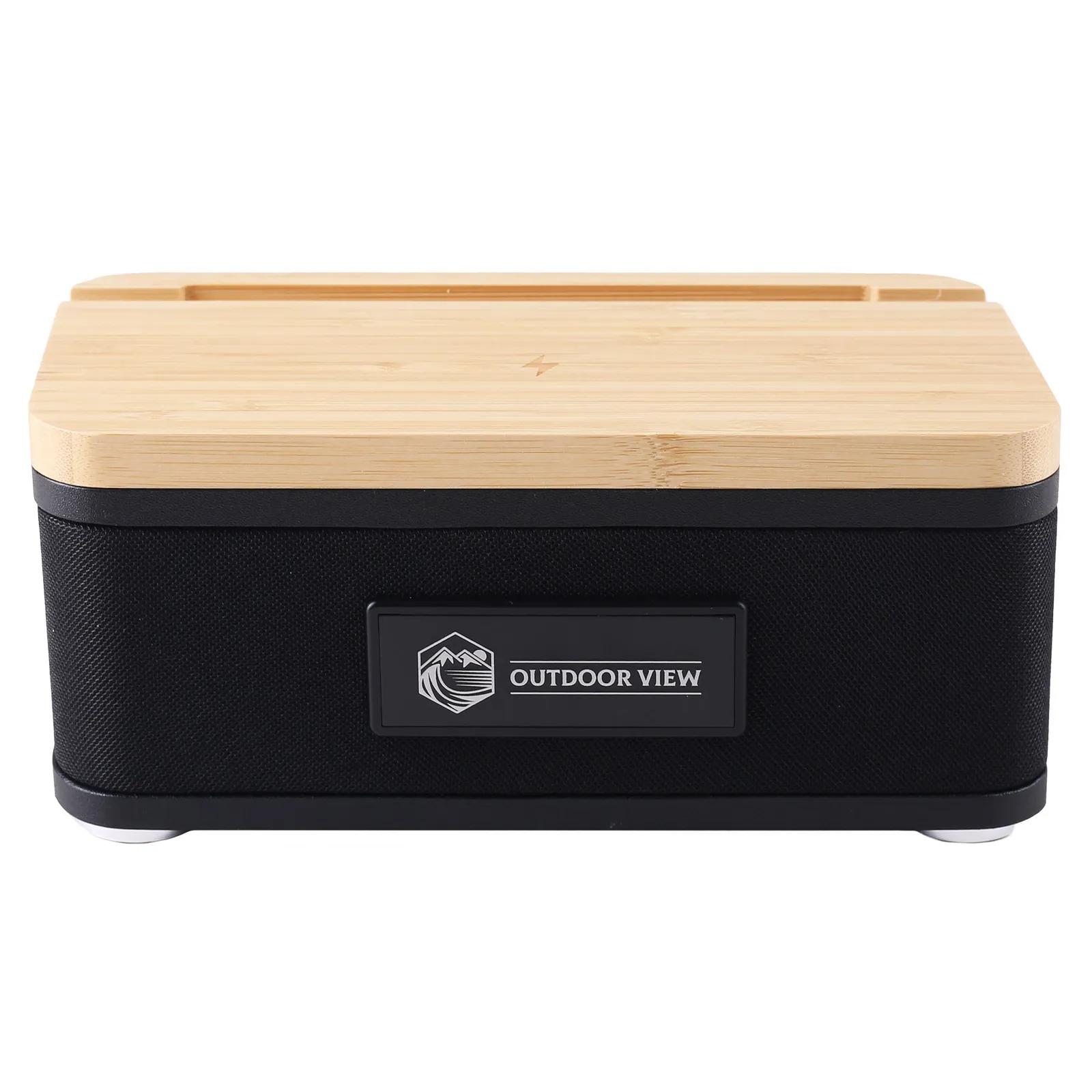 Wireless Speaker Bamboo With Phone Charger - 10W - product view 2
