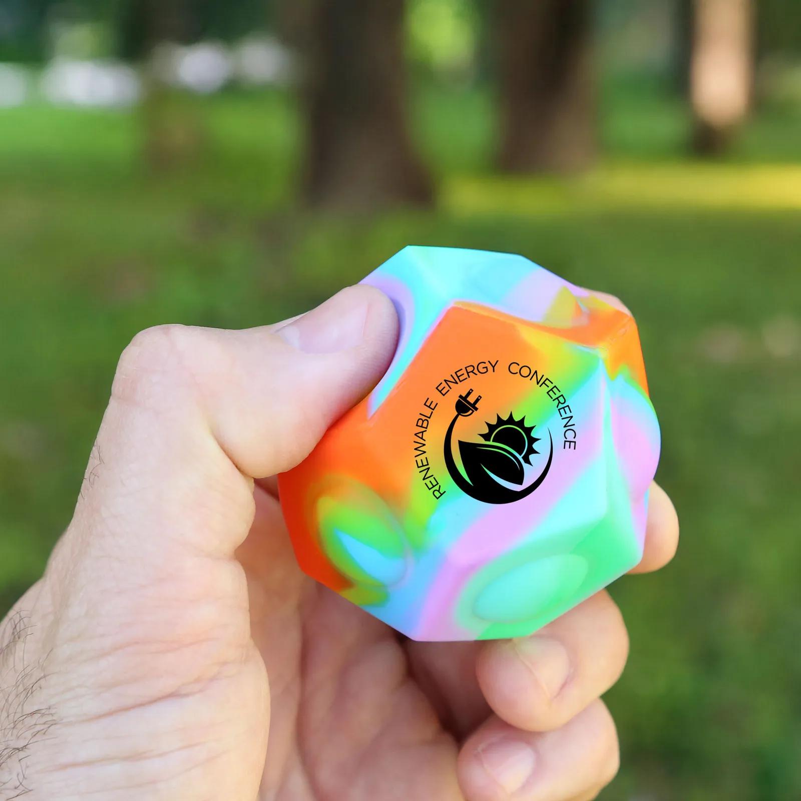 Silicone Pop-It Geo Ball Stress Fidget - 2.4 x 2.2 in - product view 2