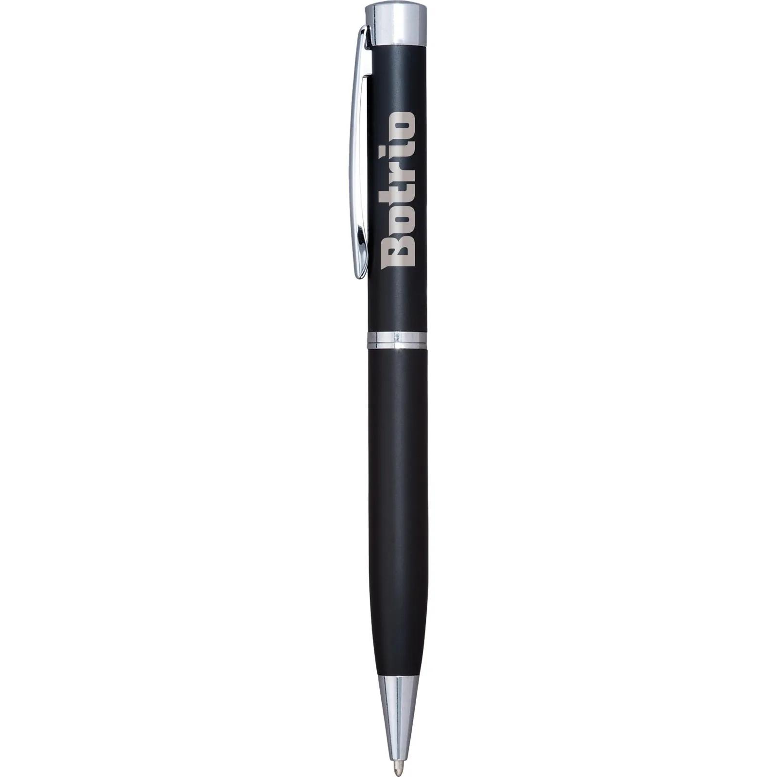 Executive Pen Twist Action Metal with Silver Trim (Black)