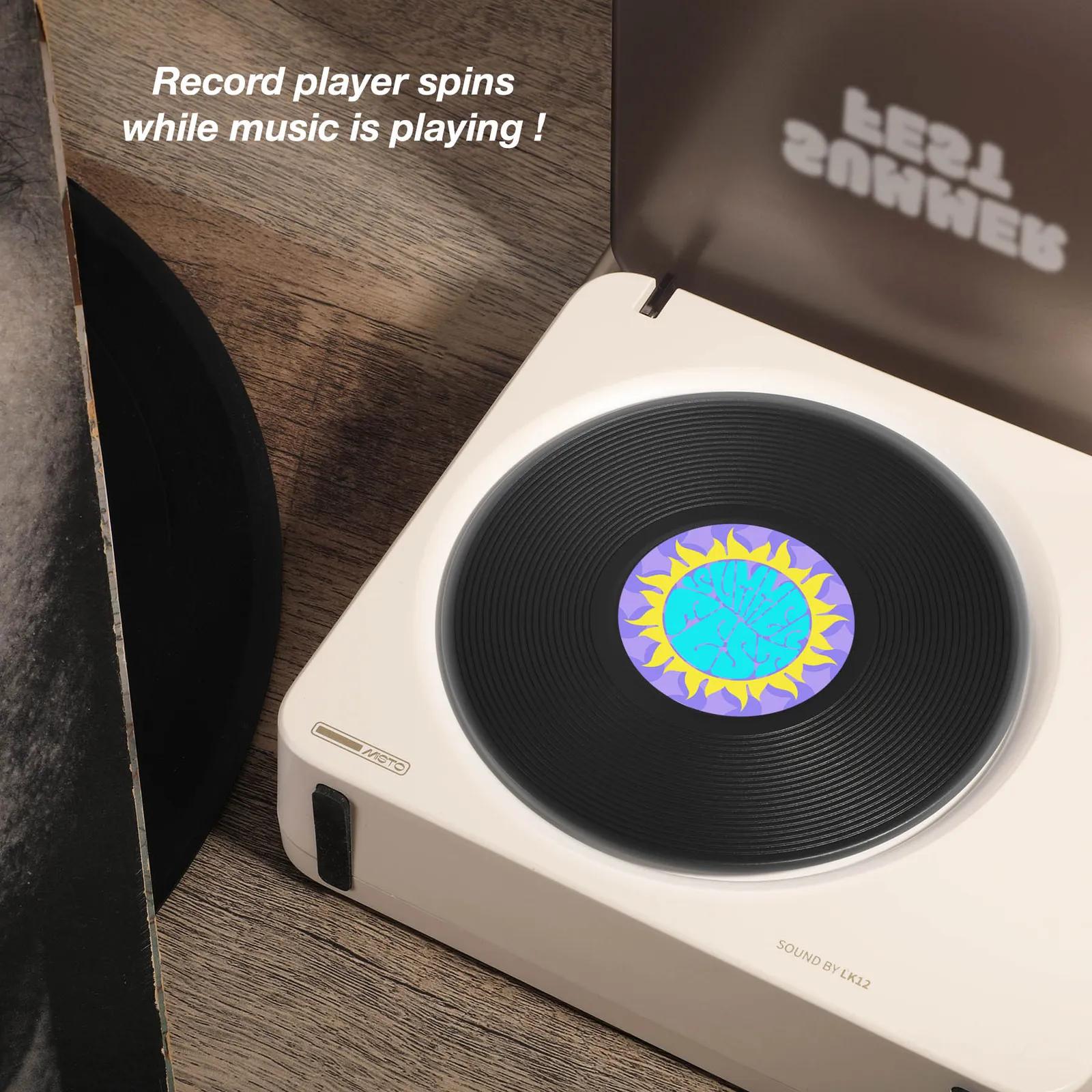 Wireless Speaker Turntable Design with Spinning Record - product view 4