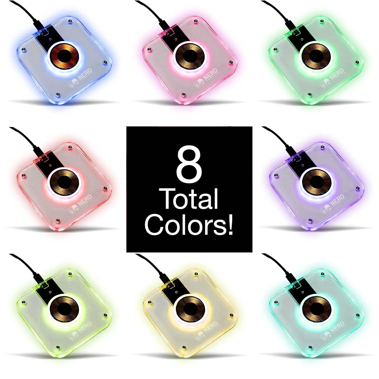 Wireless Charger Acrylic with Color-Changing LED - 15W - product view 3