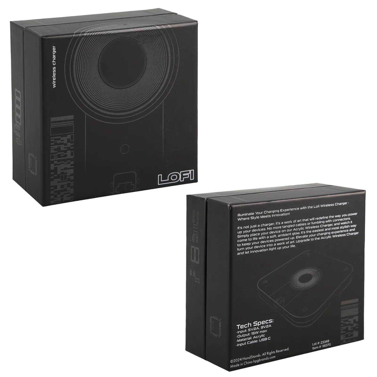 Wireless Charger Acrylic with Color-Changing LED - 15W - product view 11