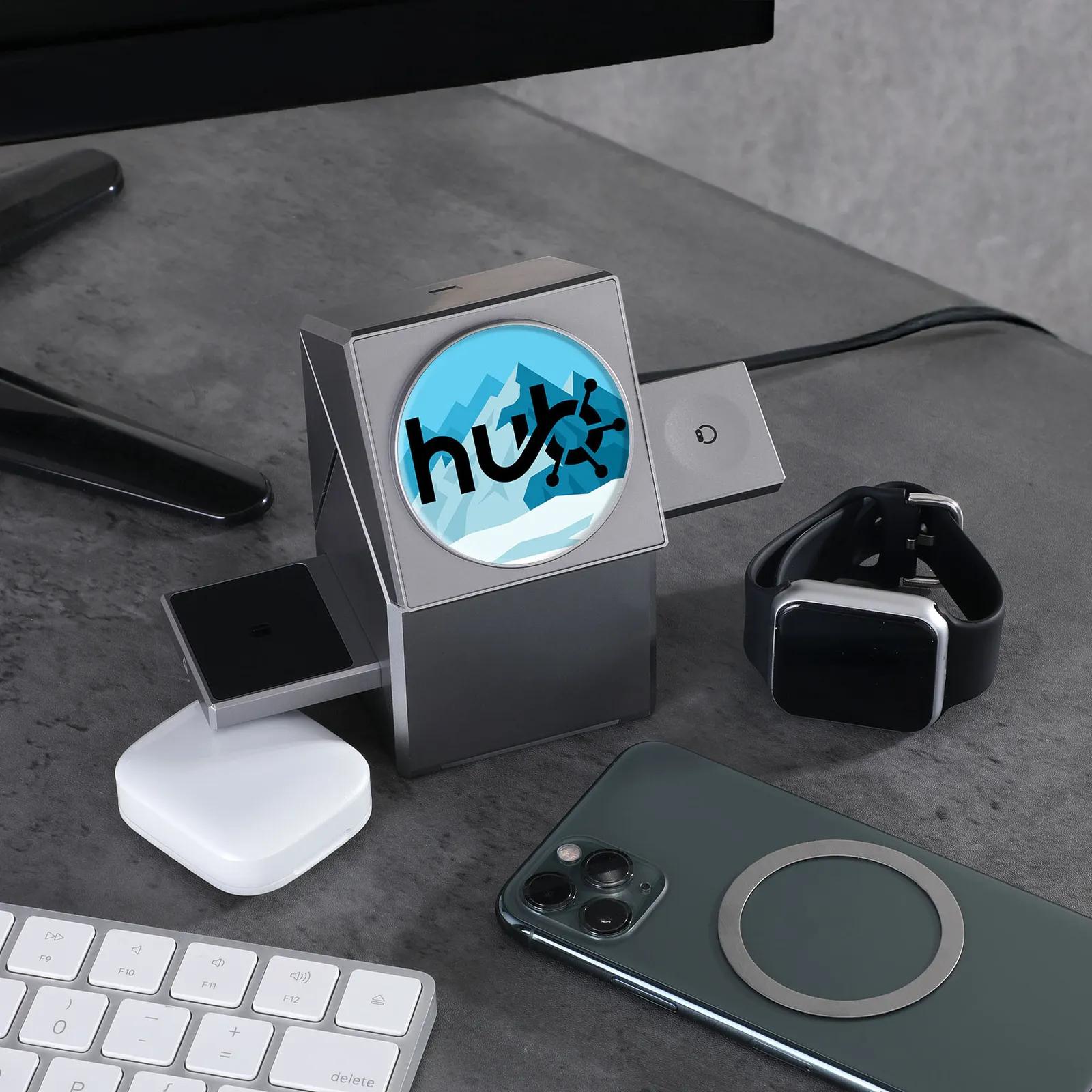 Wireless Charger 3-in-1 with Rotating Phone Stand - 15W - product view 3