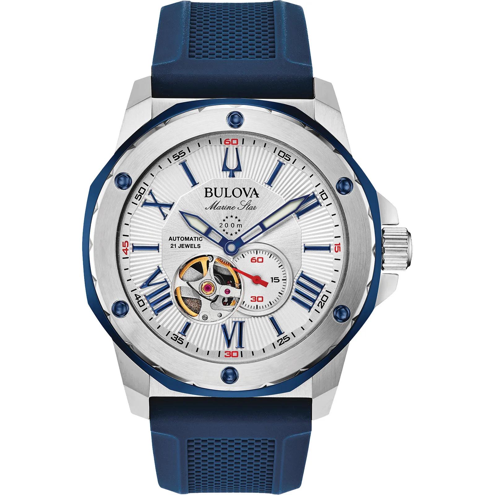 98A225 Men's Marine Star Blue Sport Strap Watch