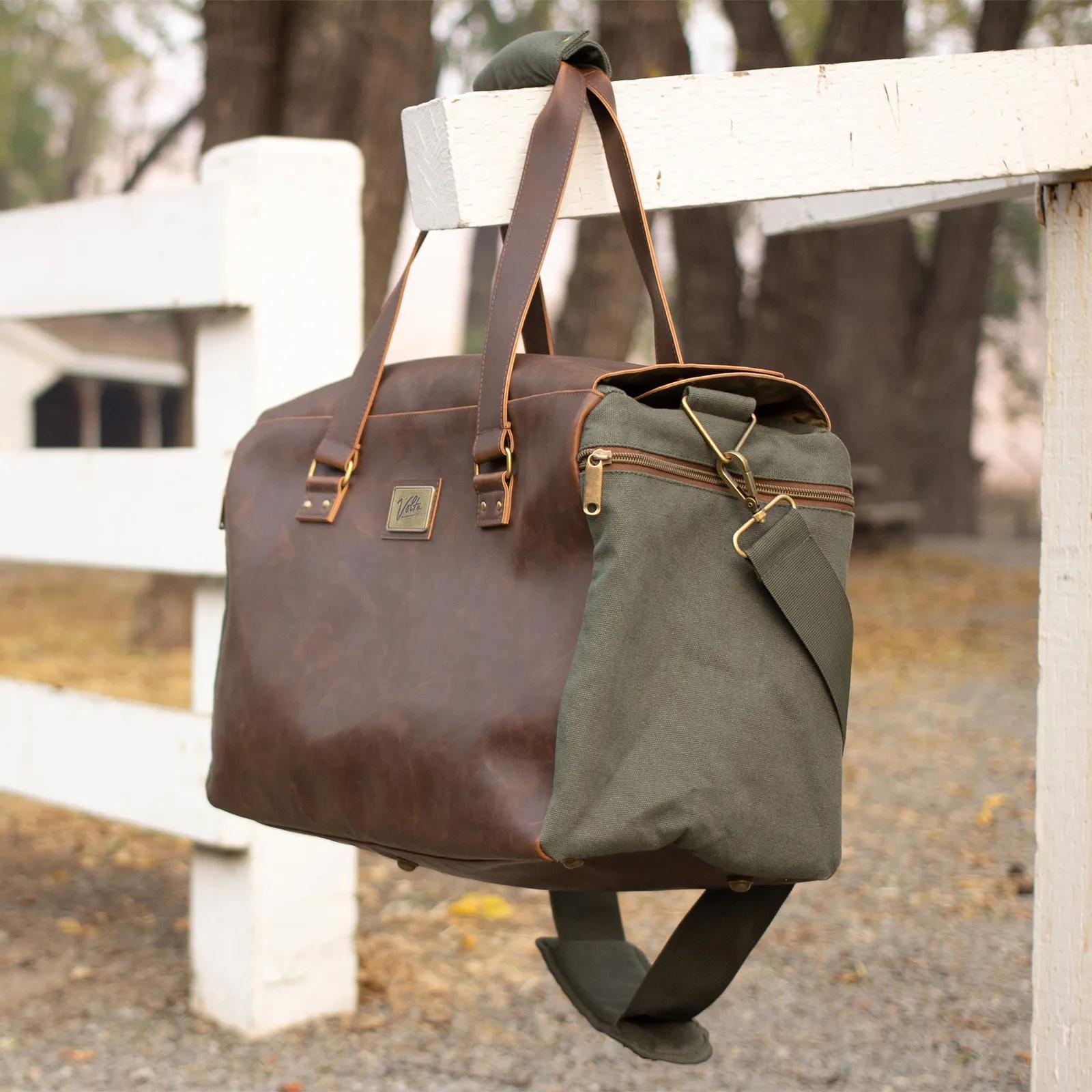 Duffel Bag Cotton Canvas Vegan Leather - 35L - product view 5