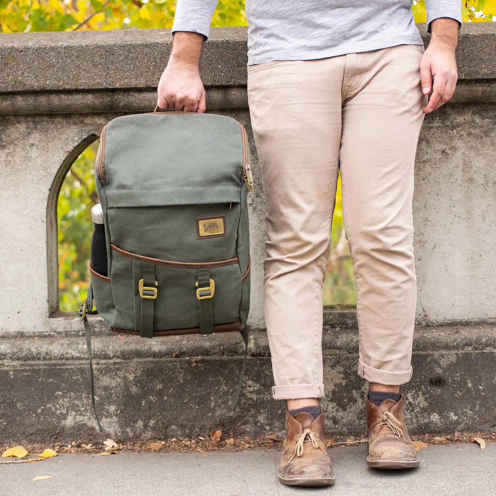 Backpack Cotton Canvas Laptop Sleeve - 19.5L