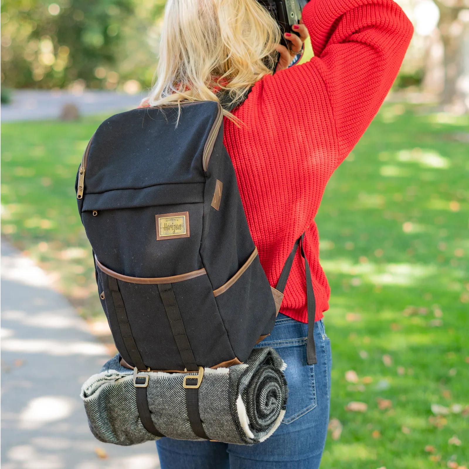 Backpack Cotton Canvas Laptop Sleeve - 19.5L - product view 3