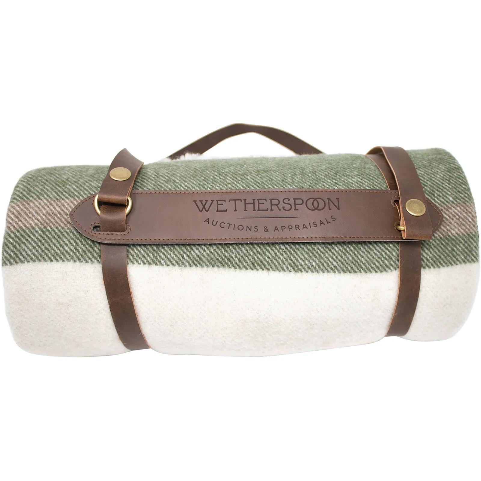 Blanket Wool Blend Leather Carrier - 66 x 52 in - product view 6