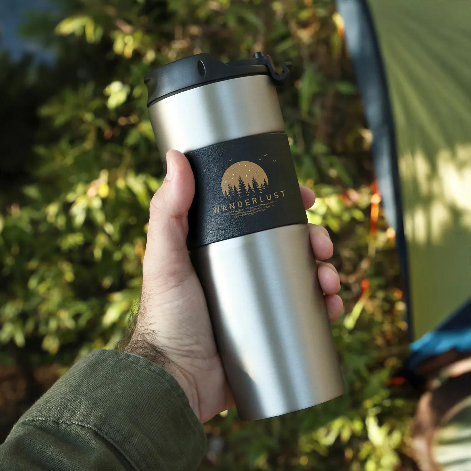 Coffee Tumbler French Press Stainless Steel - 8.75 in - product view 3