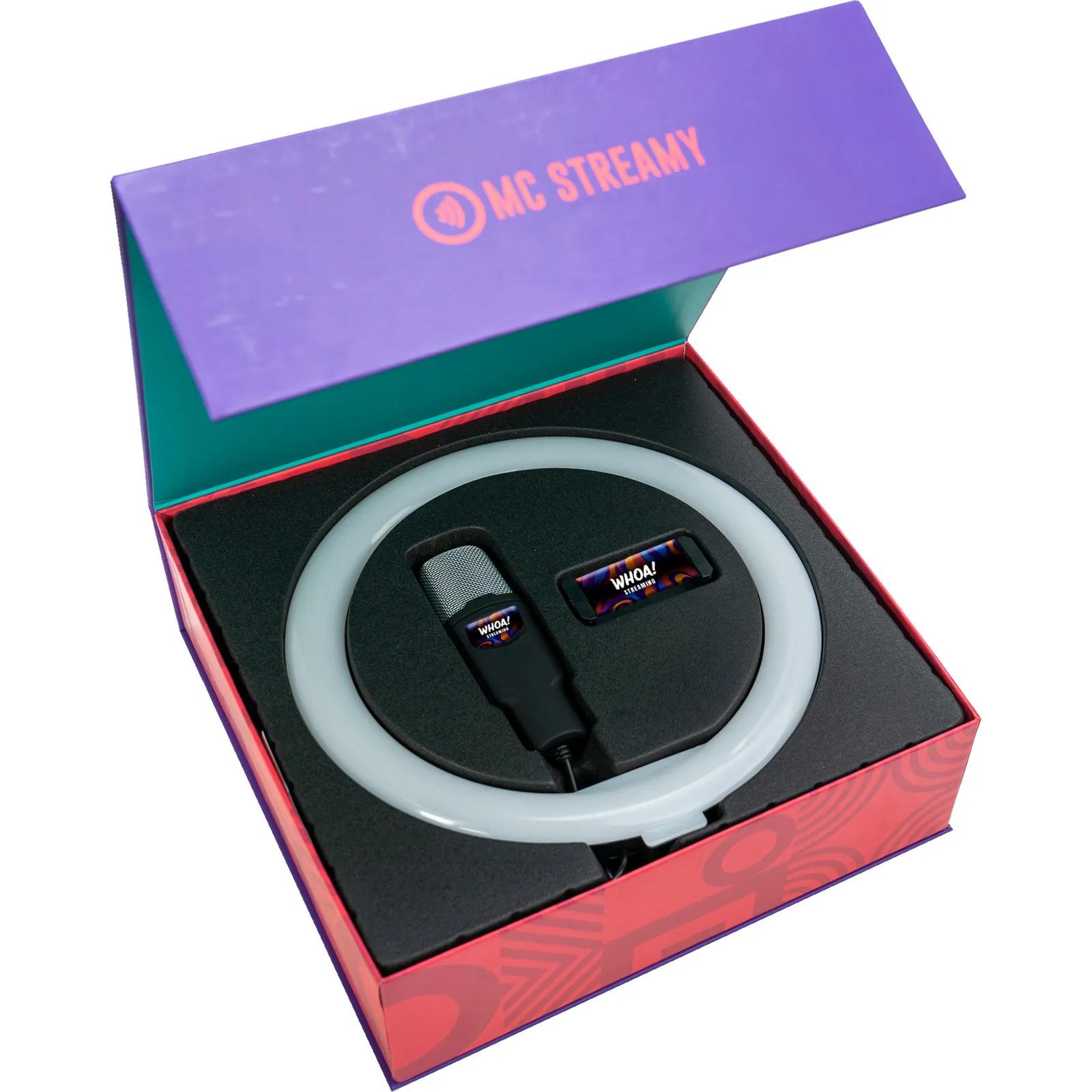 Ring Light Phone Stand Studio Microphone Kit - 10 in - product view 2