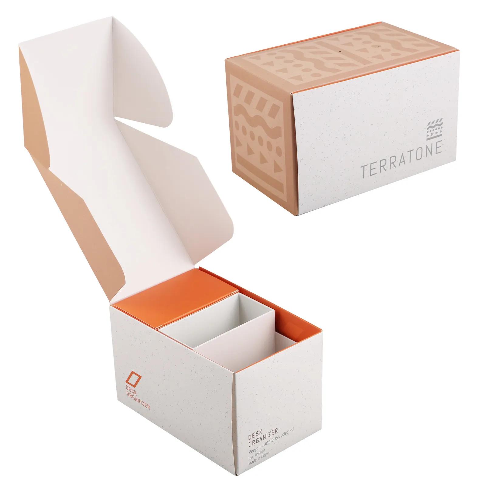 Desk Organizer Recycled Faux Leather - 3.5 x 3.5 in - product view 4