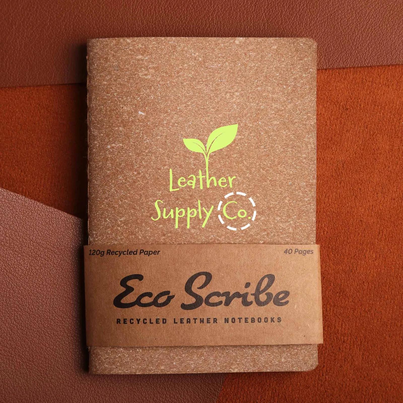 Pocket Notebook Recycled Genuine Leather - 3 x 5 in