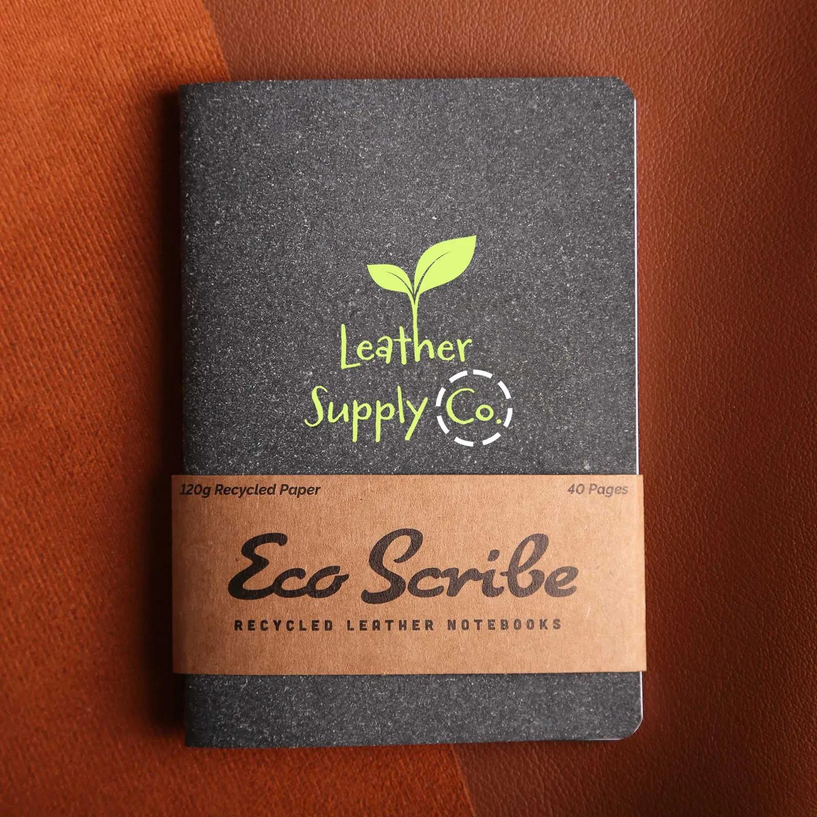 Pocket Notebook Recycled Genuine Leather - 3 x 5 in - product view 3