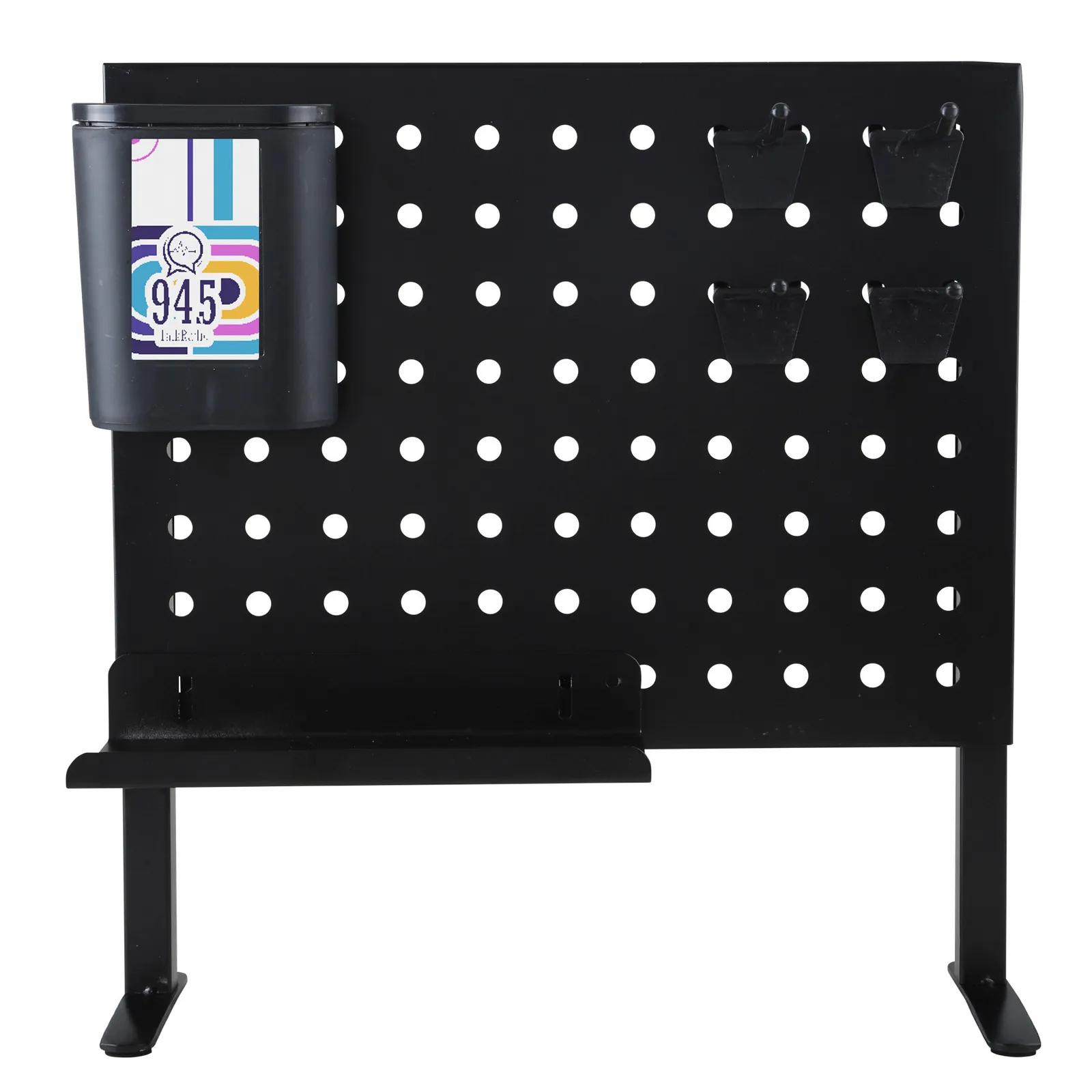 Desktop Pegboard Organizer Black Metal - 12 x 9 in - product view 5