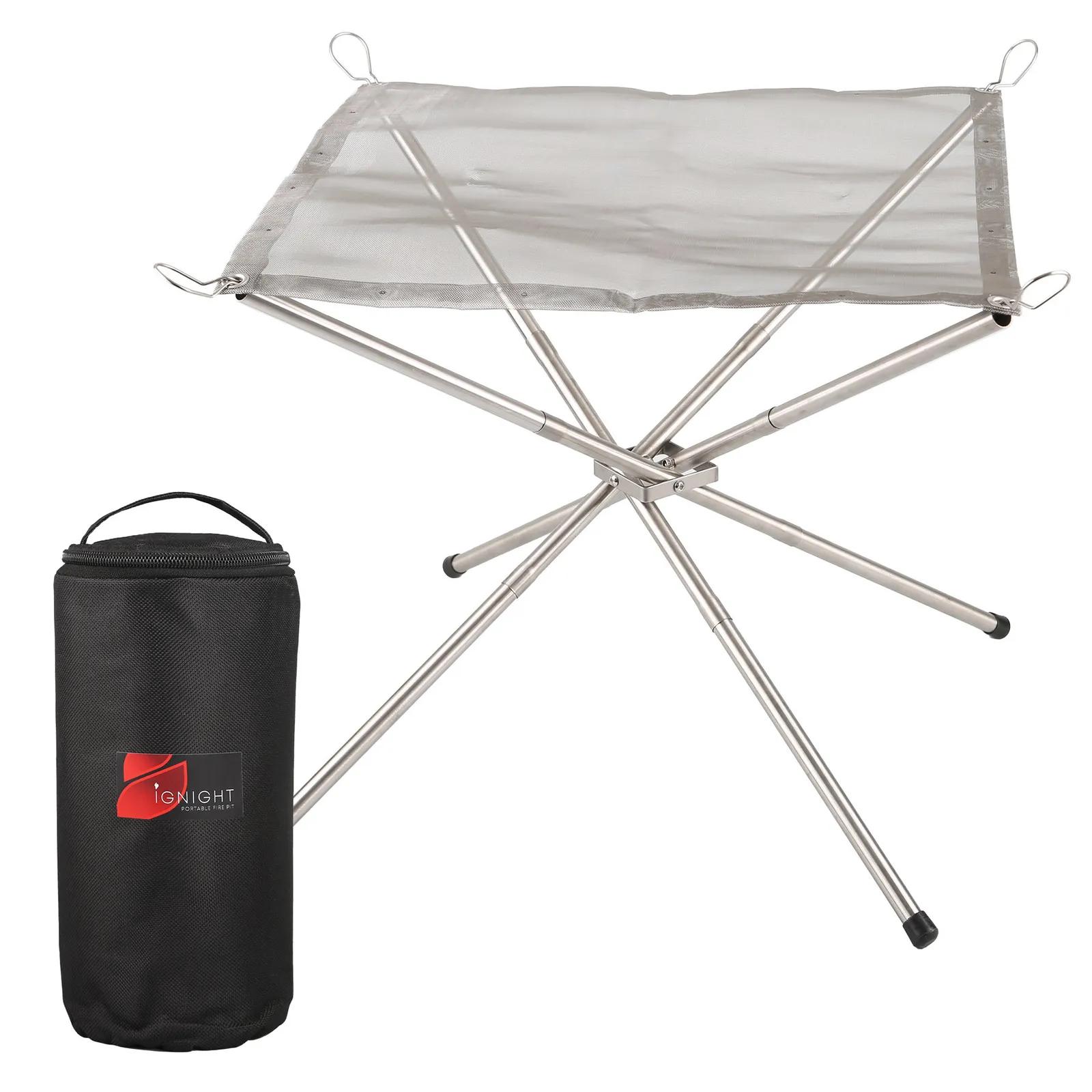 Portable Fire Pit Collapsible Steel Mesh - 16.5 x 16.5 in - product view 2