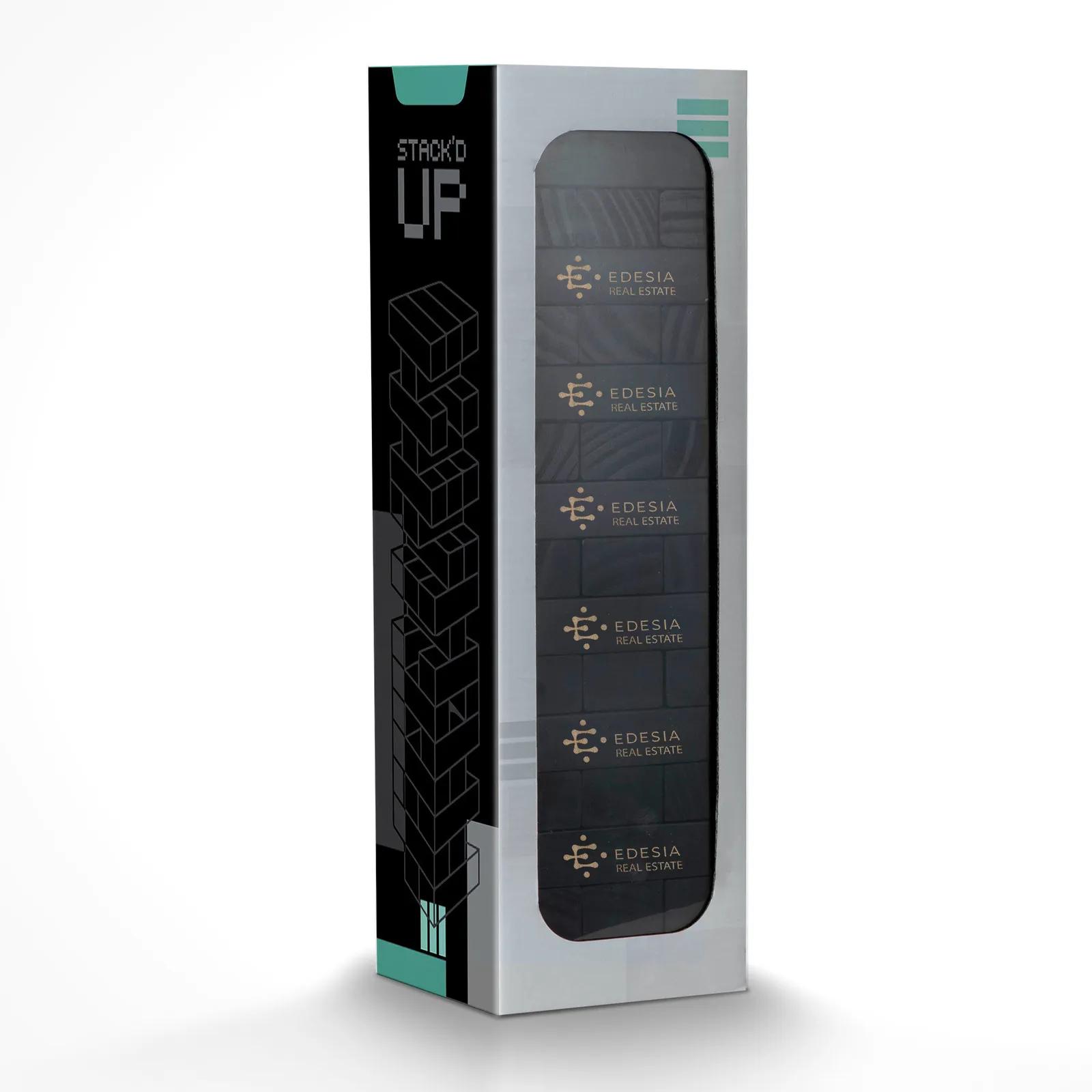 Tumble Tower Game Large Black Wooden Blocks - 16.3 x 4.9 in - product view 10