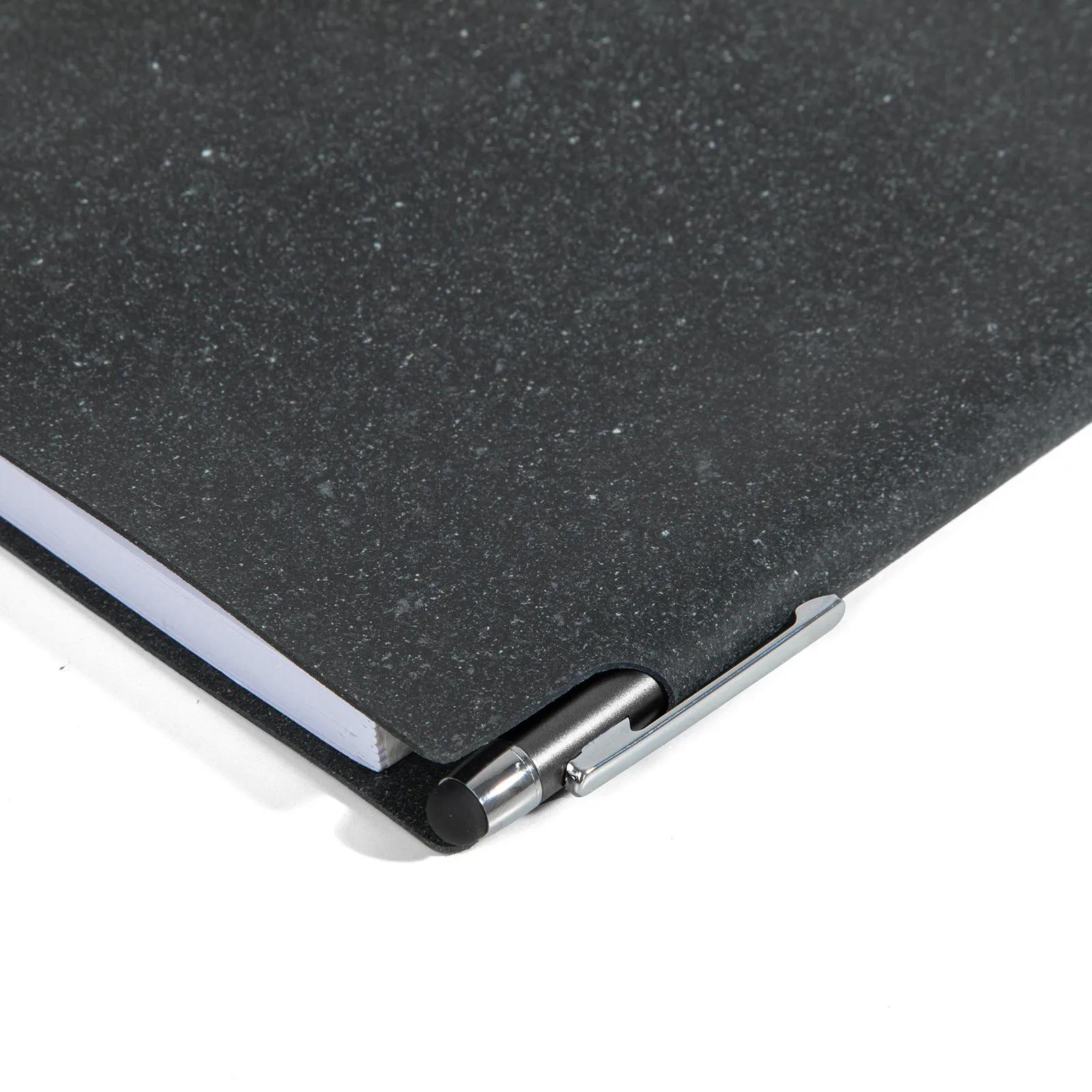 Hardcover Notebook Recycled Leather Lined - 6 x 8.5 in - product view 9