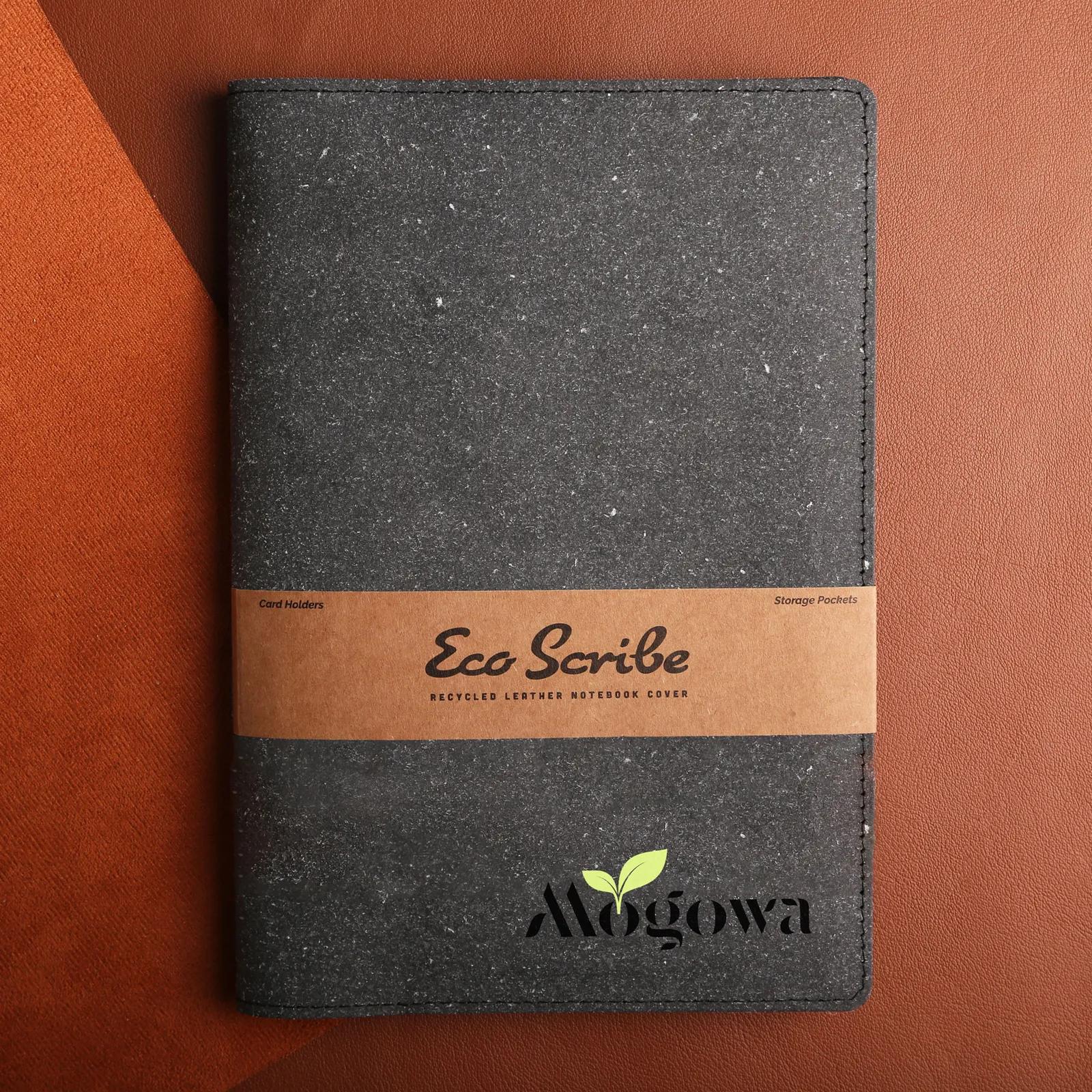 Notebook Cover Recycled Leather with Pen Loop - 6.5 x 8.5 in - product view 3