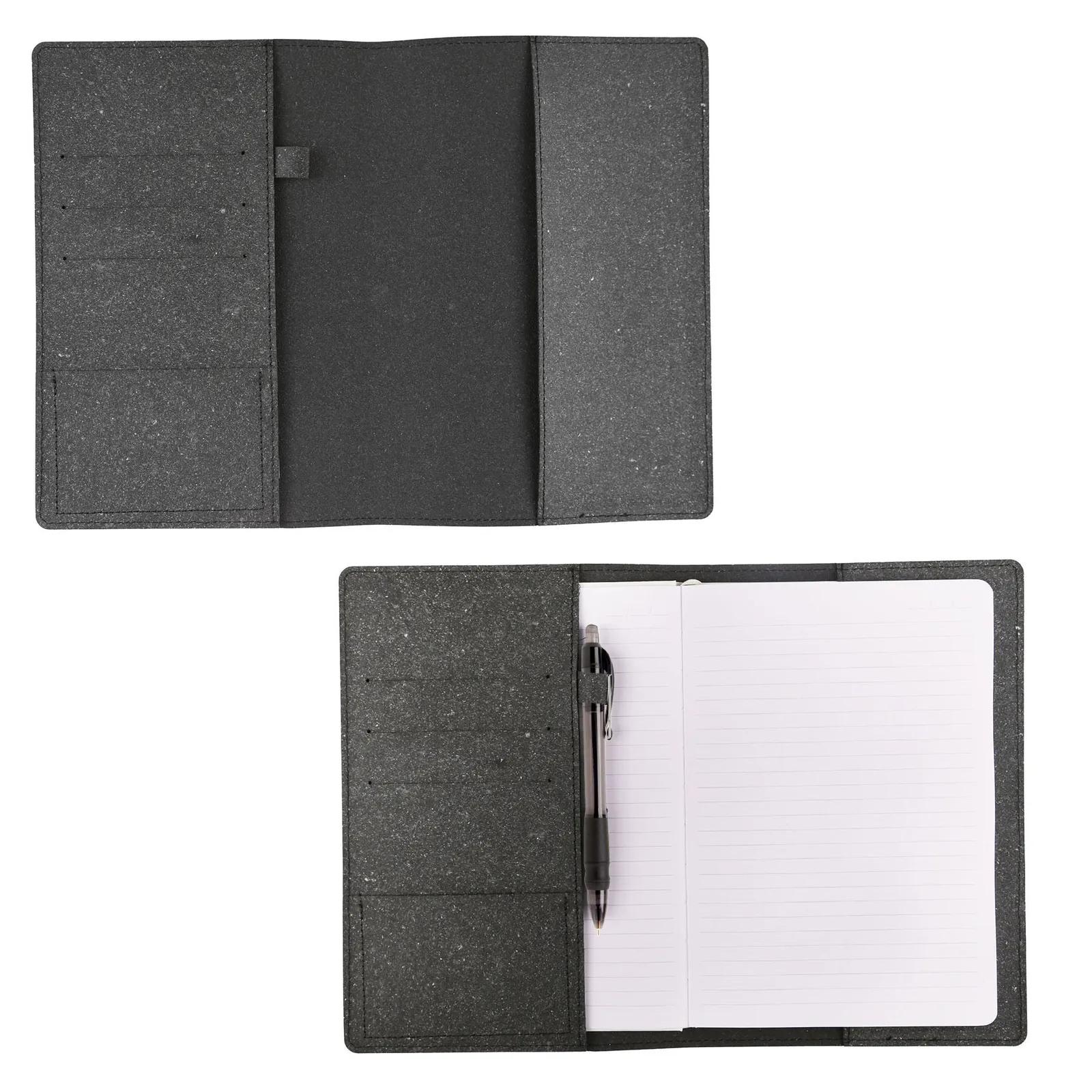 Notebook Cover Recycled Leather with Pen Loop - 6.5 x 8.5 in - product view 7