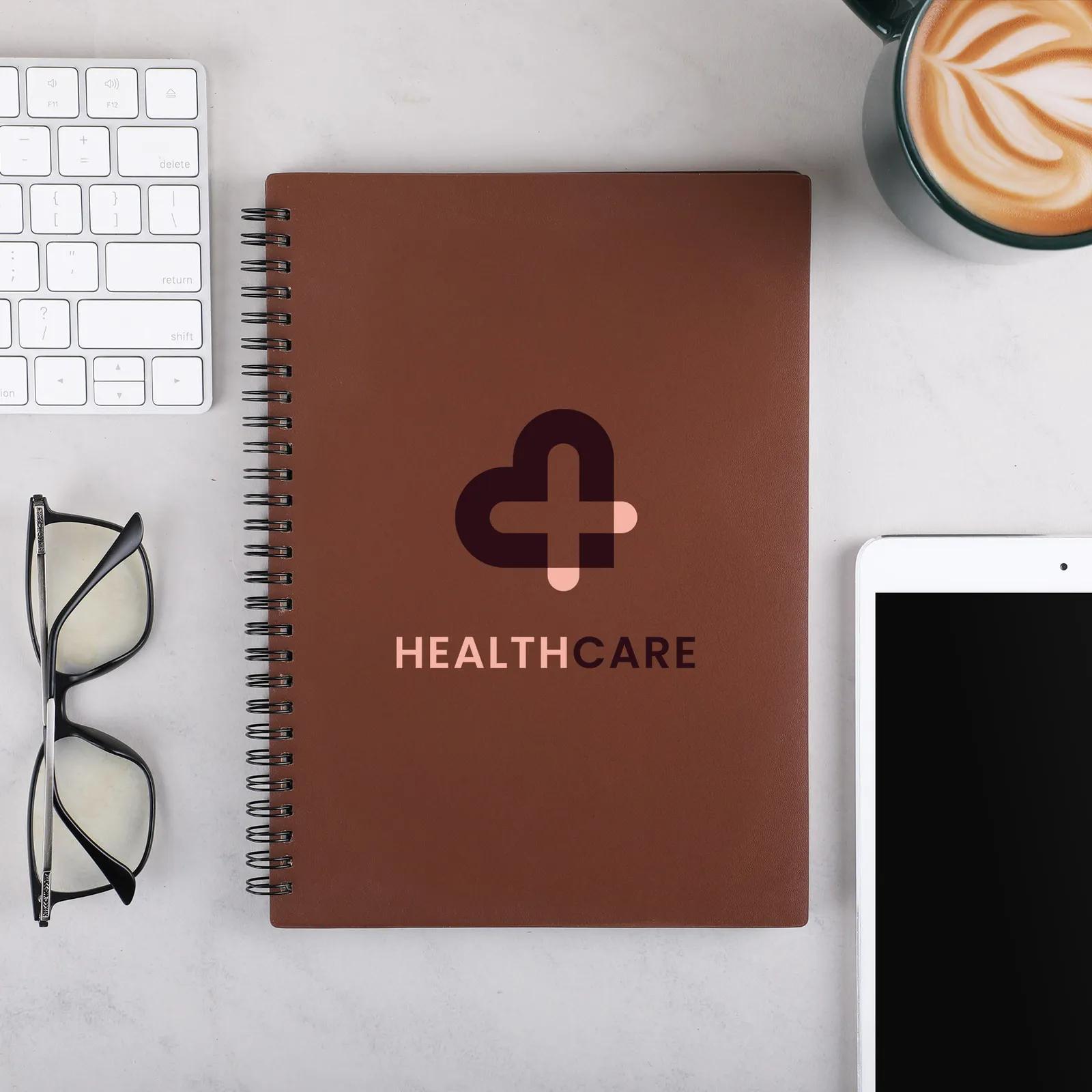 Large Notebook Ring Bound Euro-Dot Paper - 7 x 9.75 in - product view 1