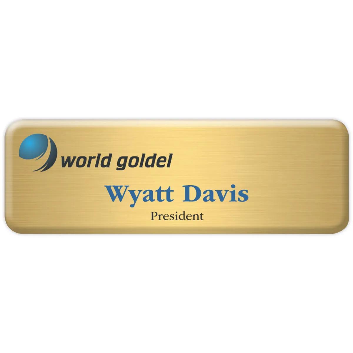 Name Badge Aluminum Full Color Custom Personalized - 0-3 sq in