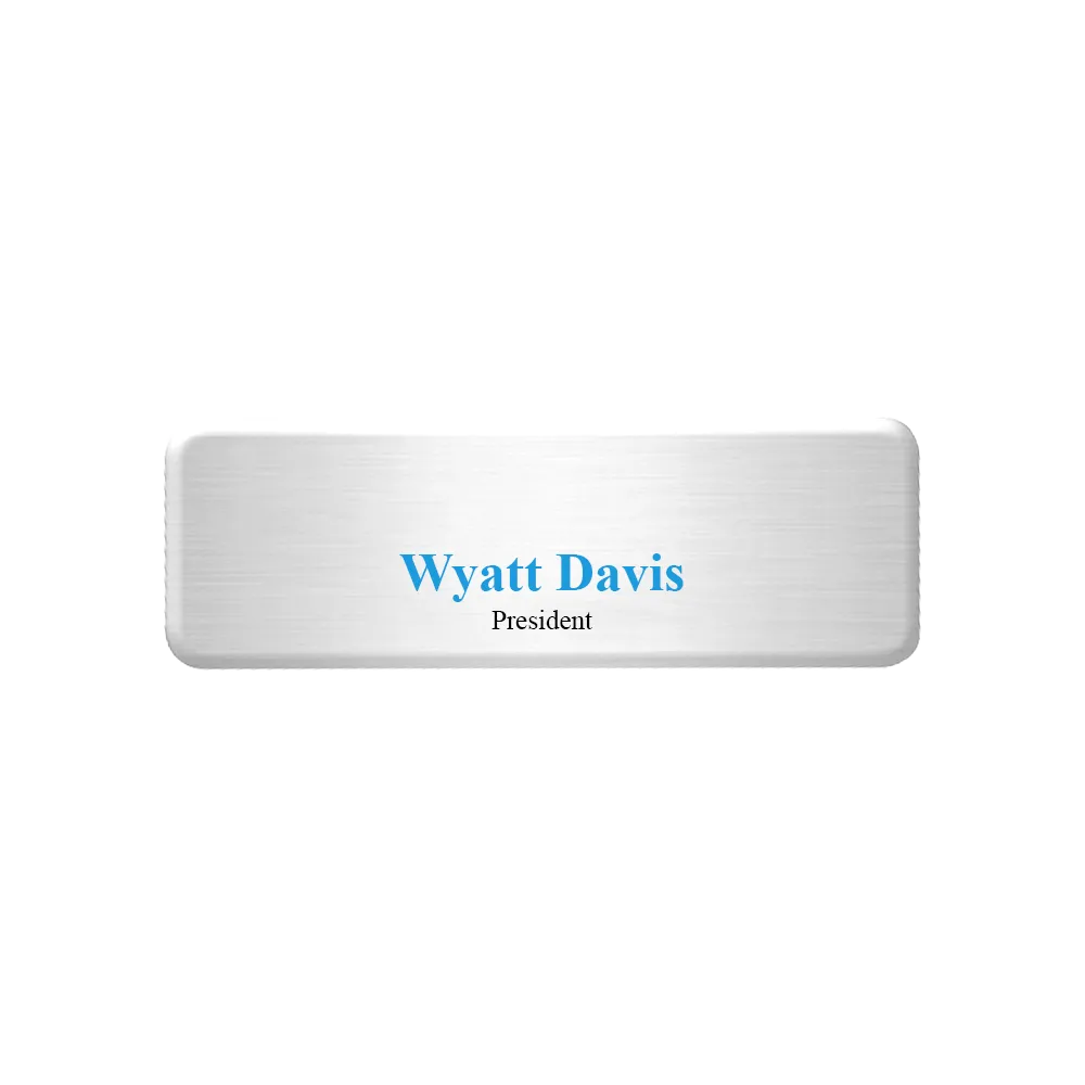 Name Badge Aluminum Full Color Custom Personalized - 0-3 sq in - blank view 3