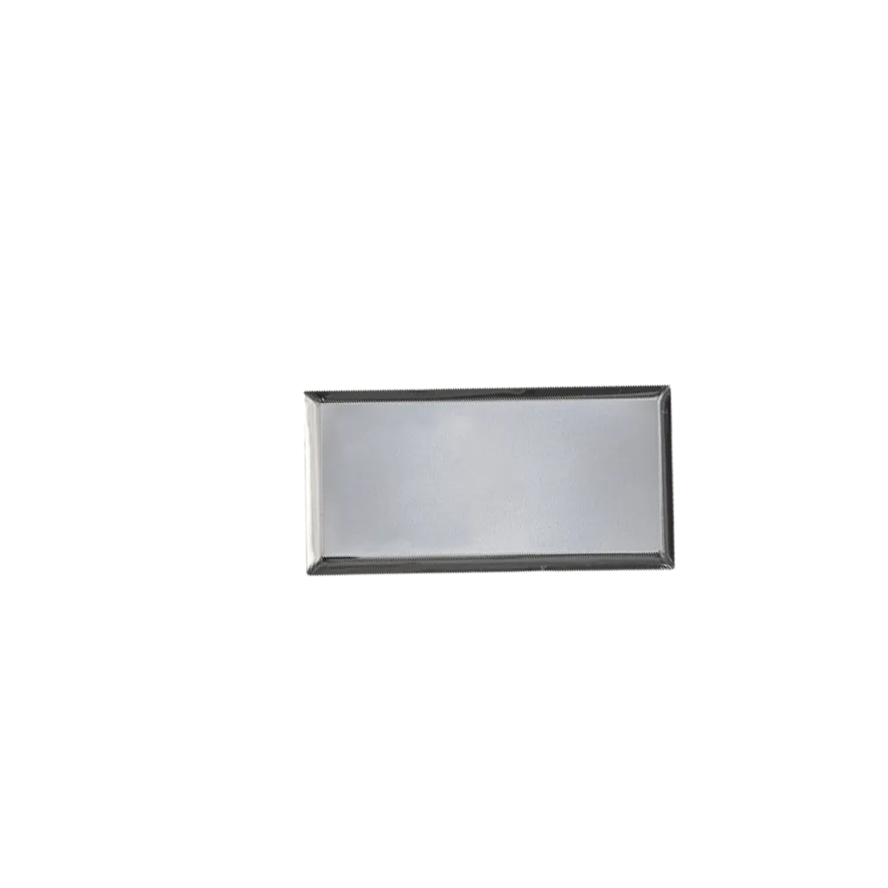 Name Badge Executive Aluminum Framed Full Color - 1.5 x 3 in - blank view 3