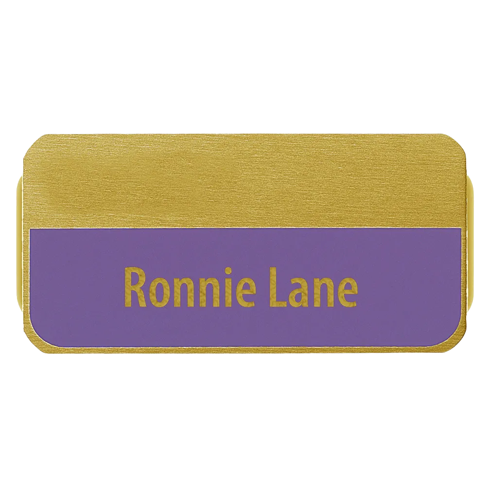 Name Badge Standard Aluminum Rounded Corners Full Color - 1.5 x 3 in - blank view 3
