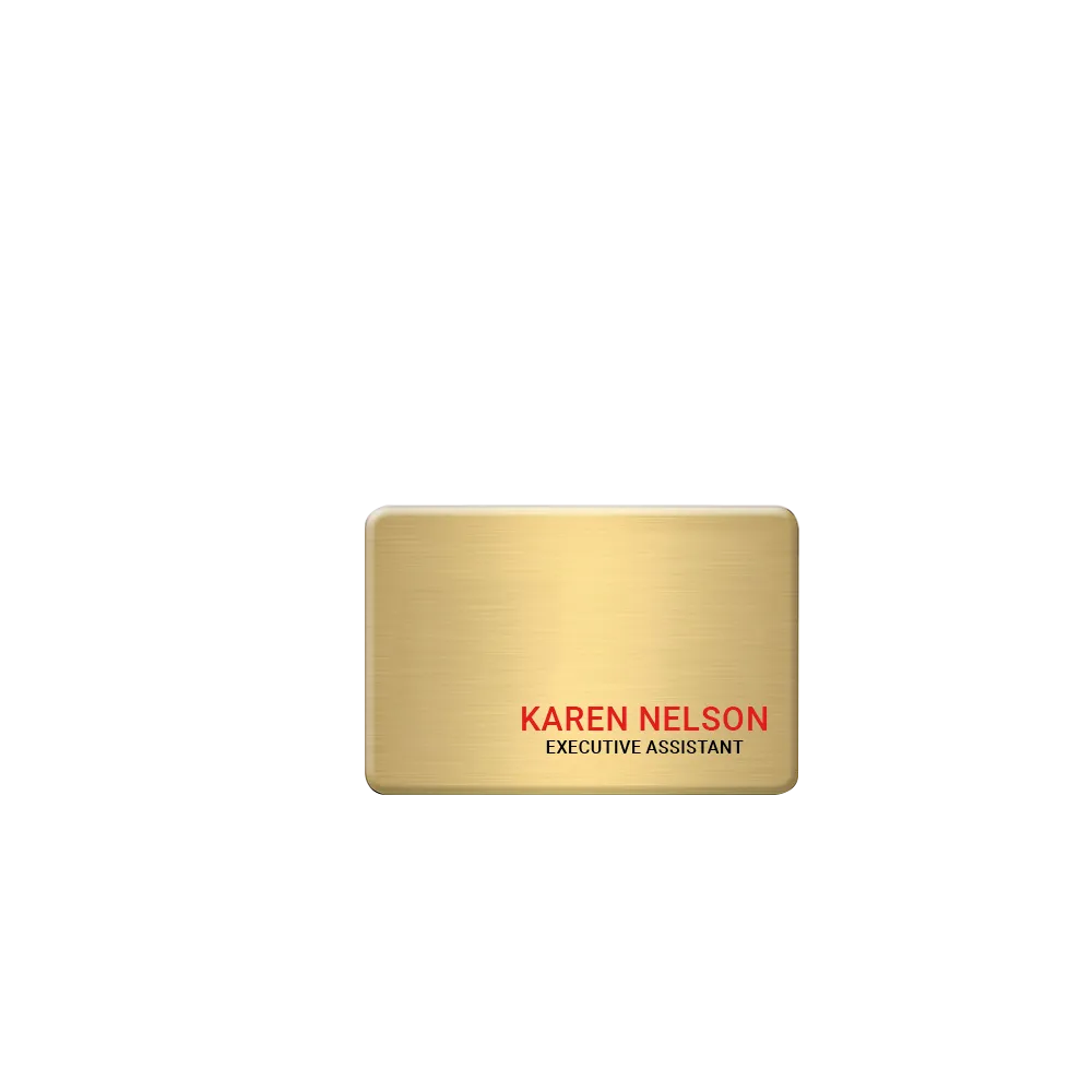 Name Badge Standard Aluminum Rounded Corners Full Color - 2 x 3 in - blank view 3
