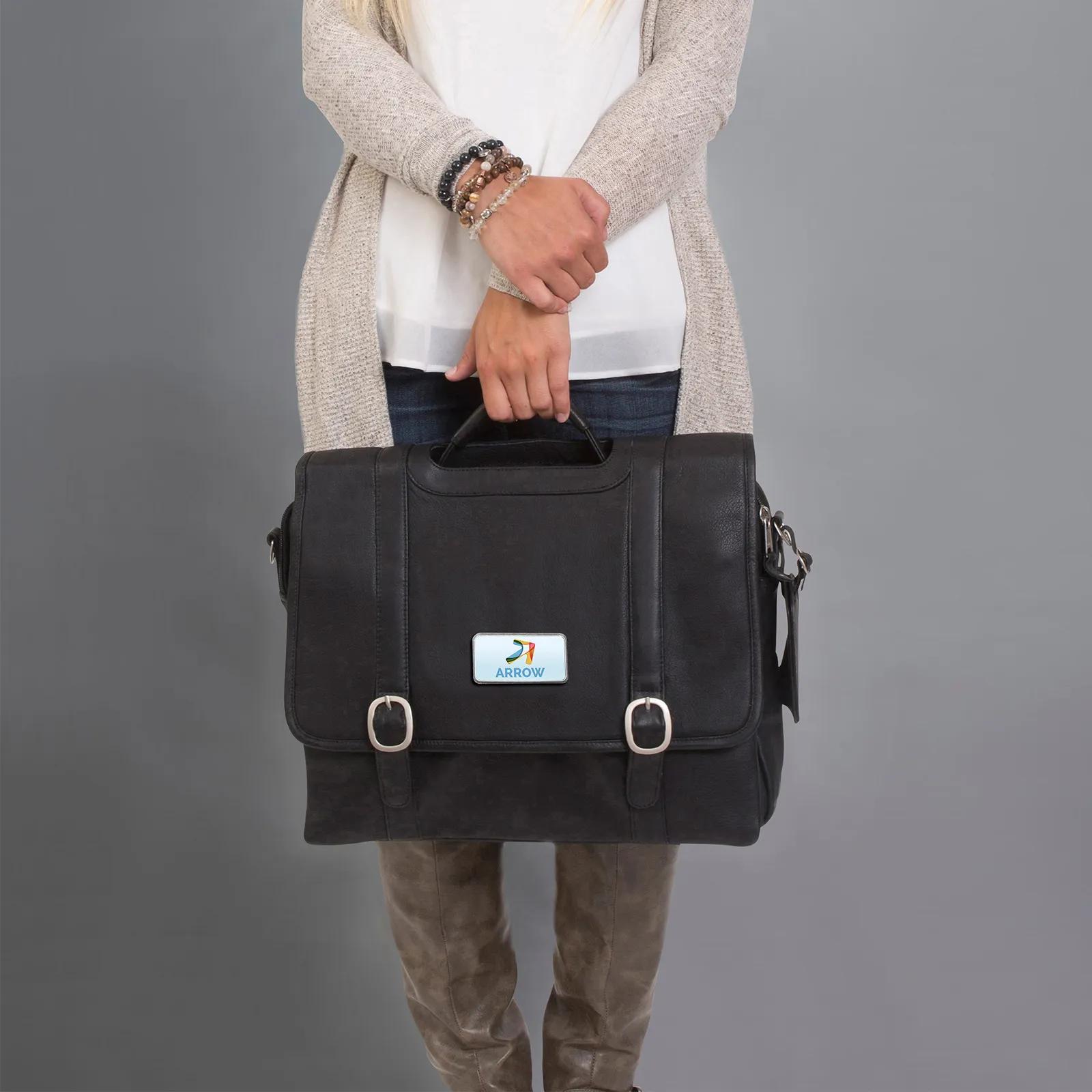 Leather Computer Briefcase Full Grain Cowhide - 16 in - product view 2