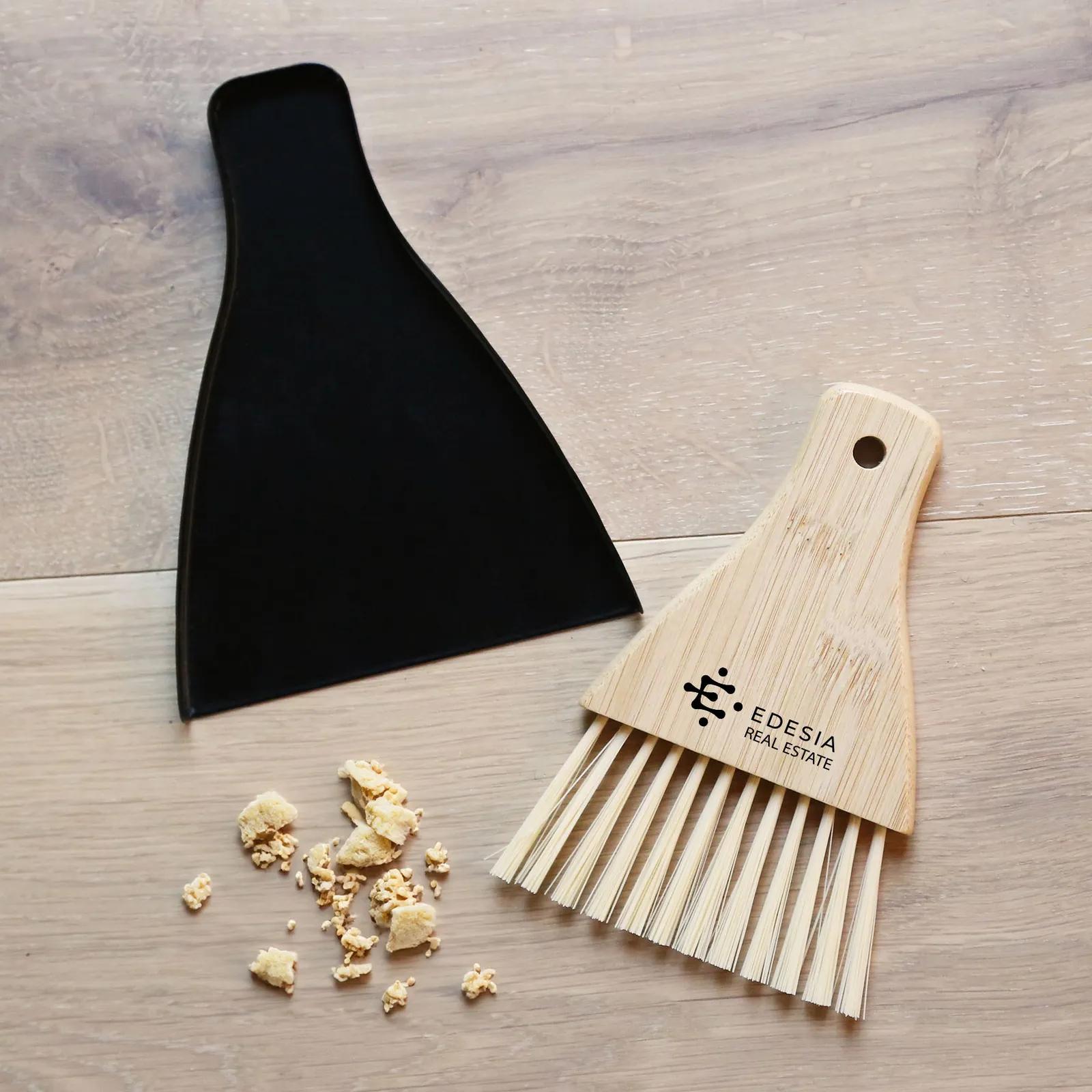 Bamboo Brush and Dustpan Set with Magnet - 6.5 in
