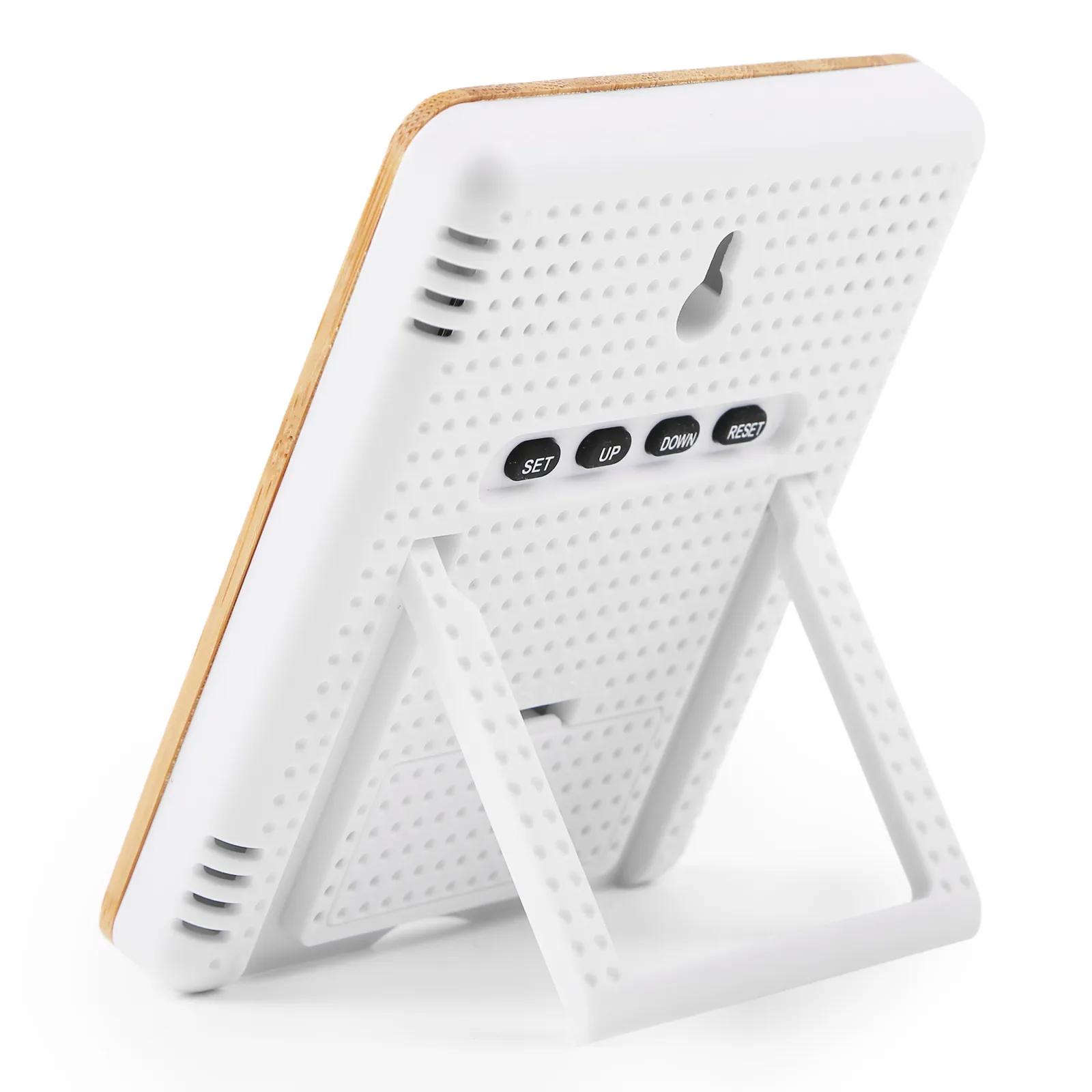 Indoor Weather Station Bamboo Temperature Humidity - product view 4